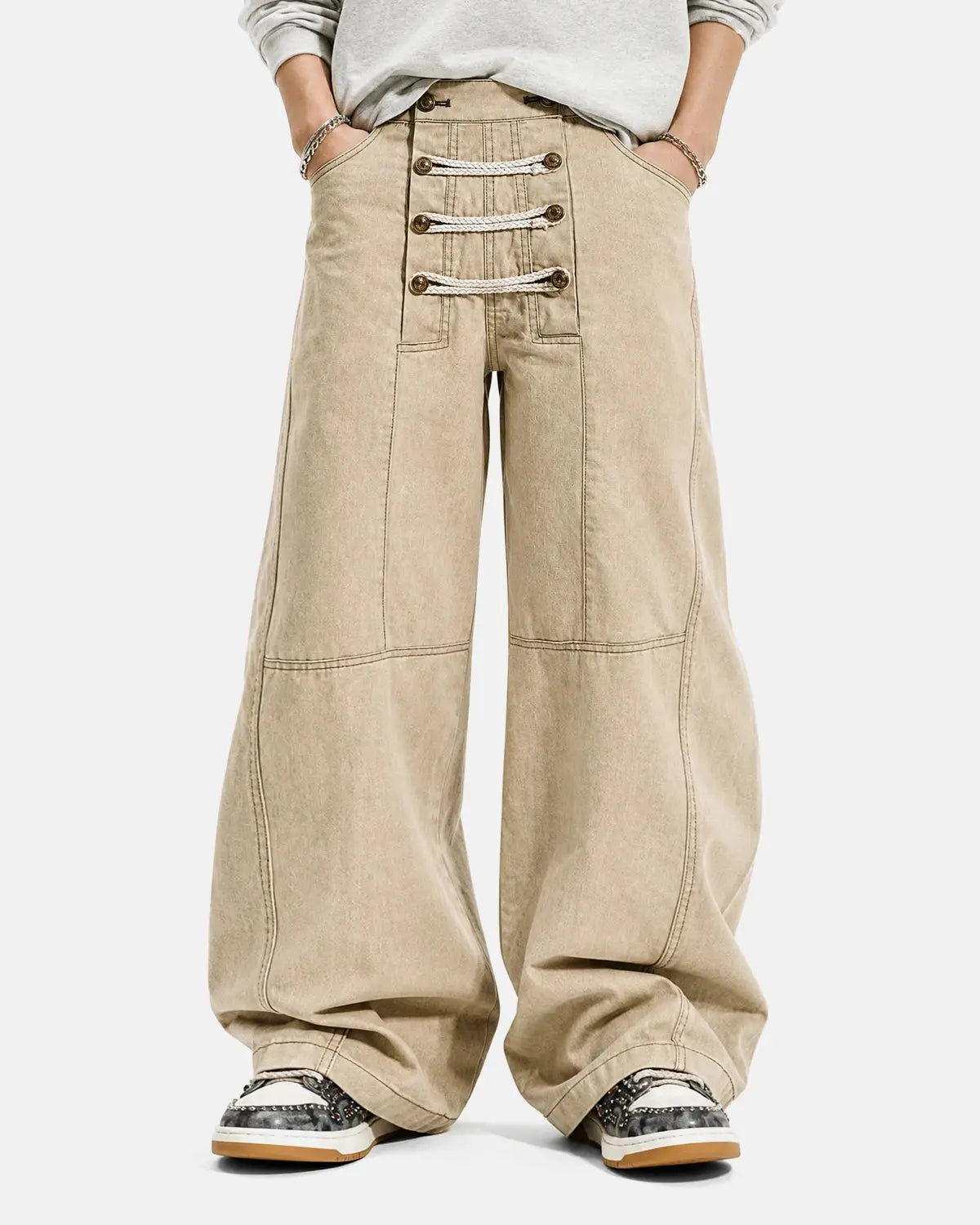 Braided Rope Barrel Pants