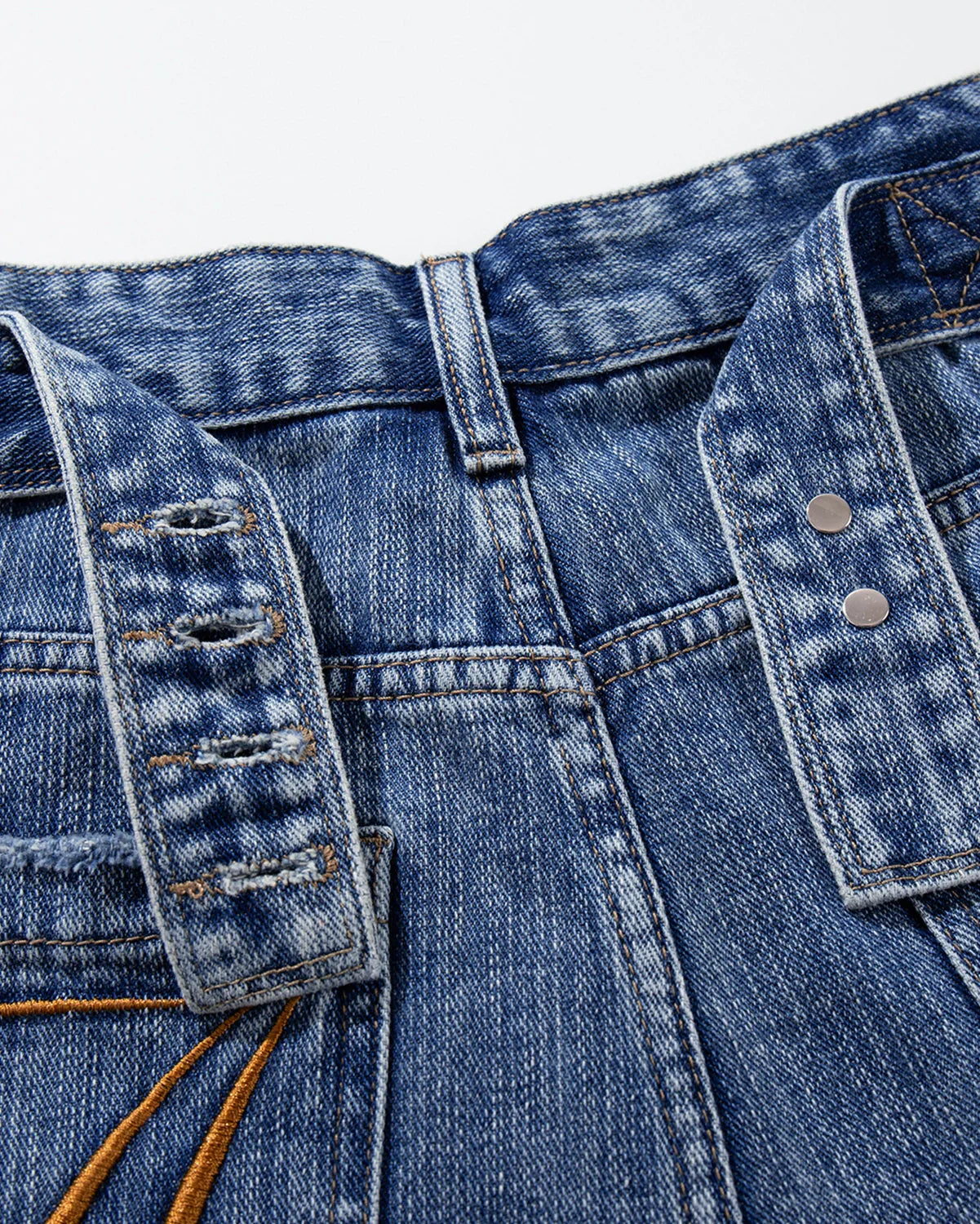 Cinch Back Distressed Denim Jorts