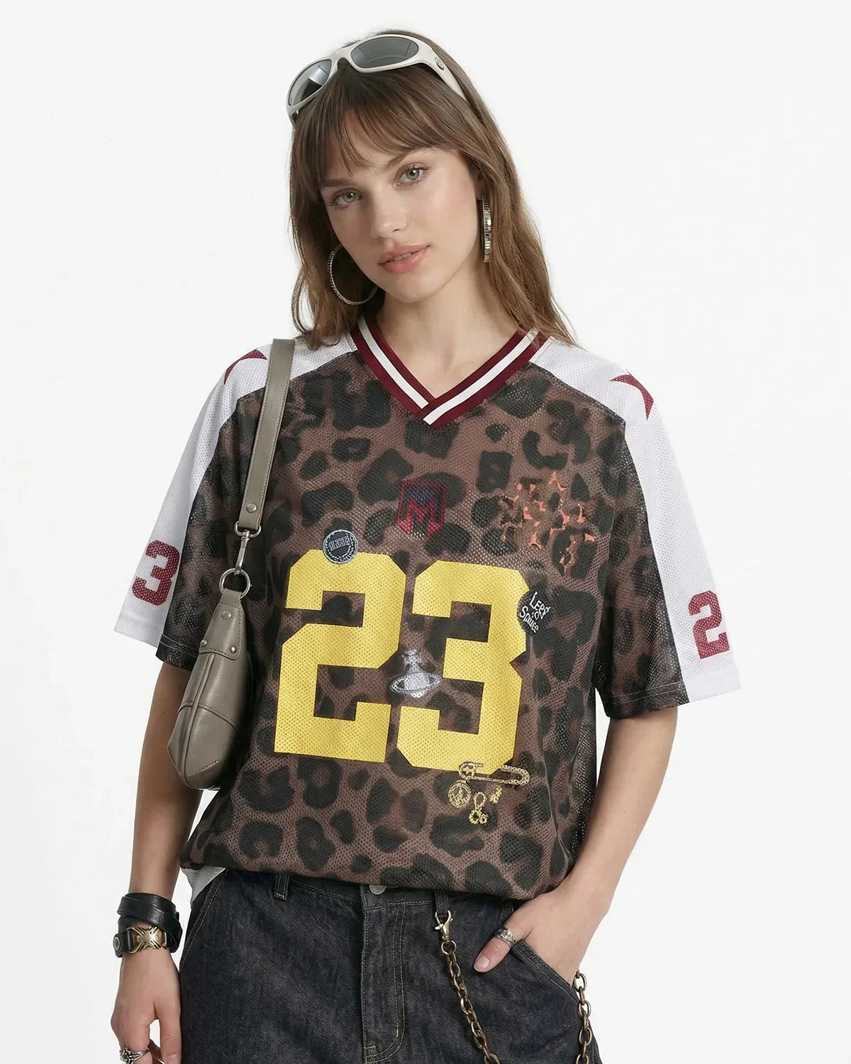 Number 23 Leopard Mesh Jersey