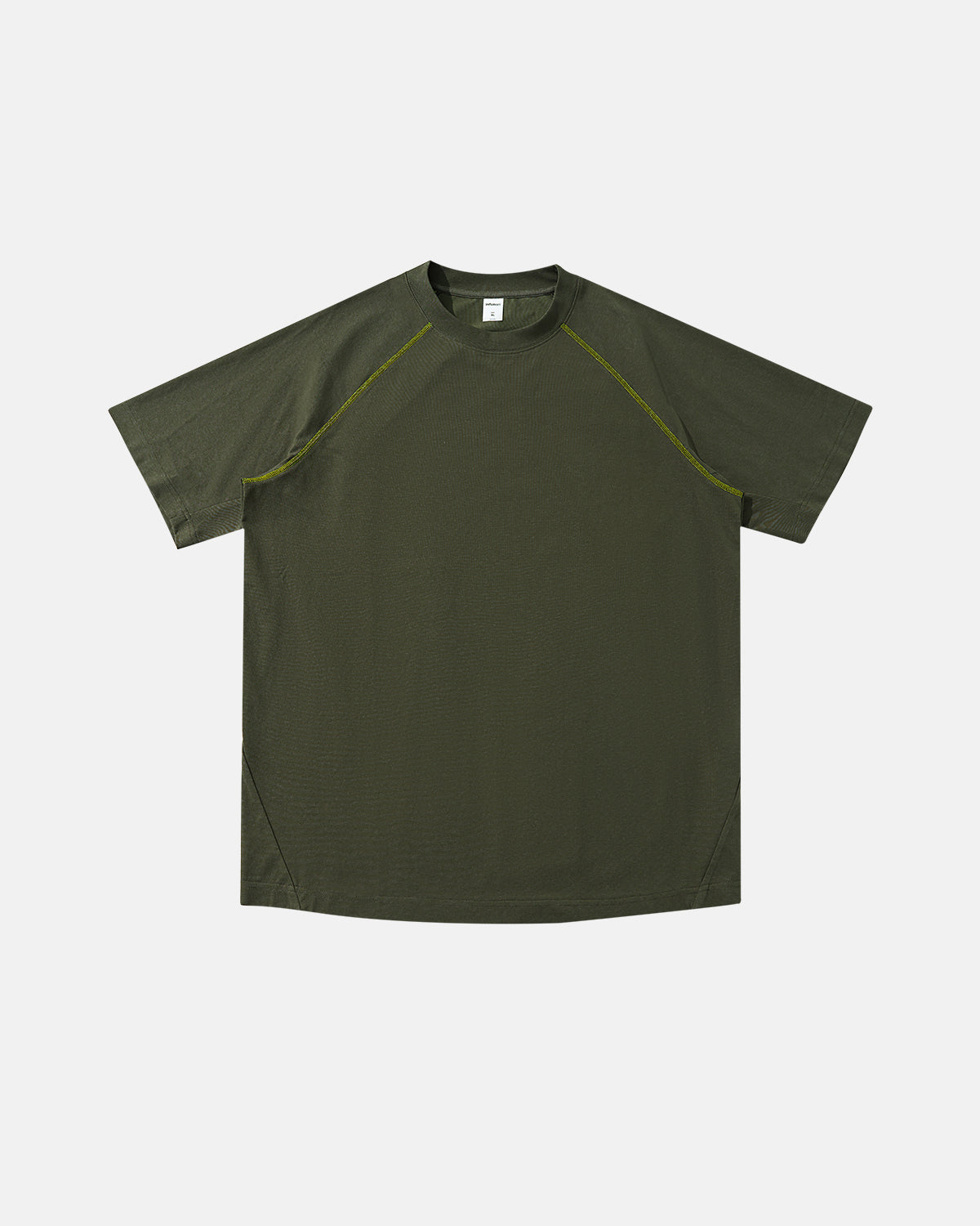 Contrast Color Stiching Stretch T-shirt