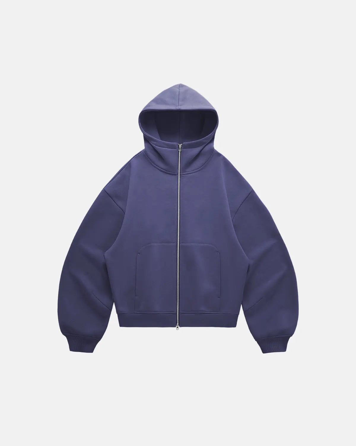 High Collar Fleece Double Zip-Up Hoodies MADXMARX