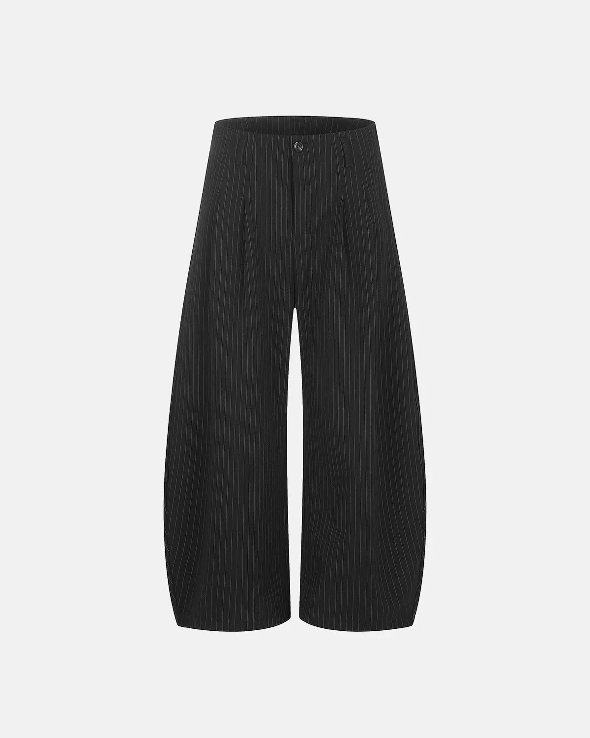 Pinstripe Pleated Barrel Tailored Pants