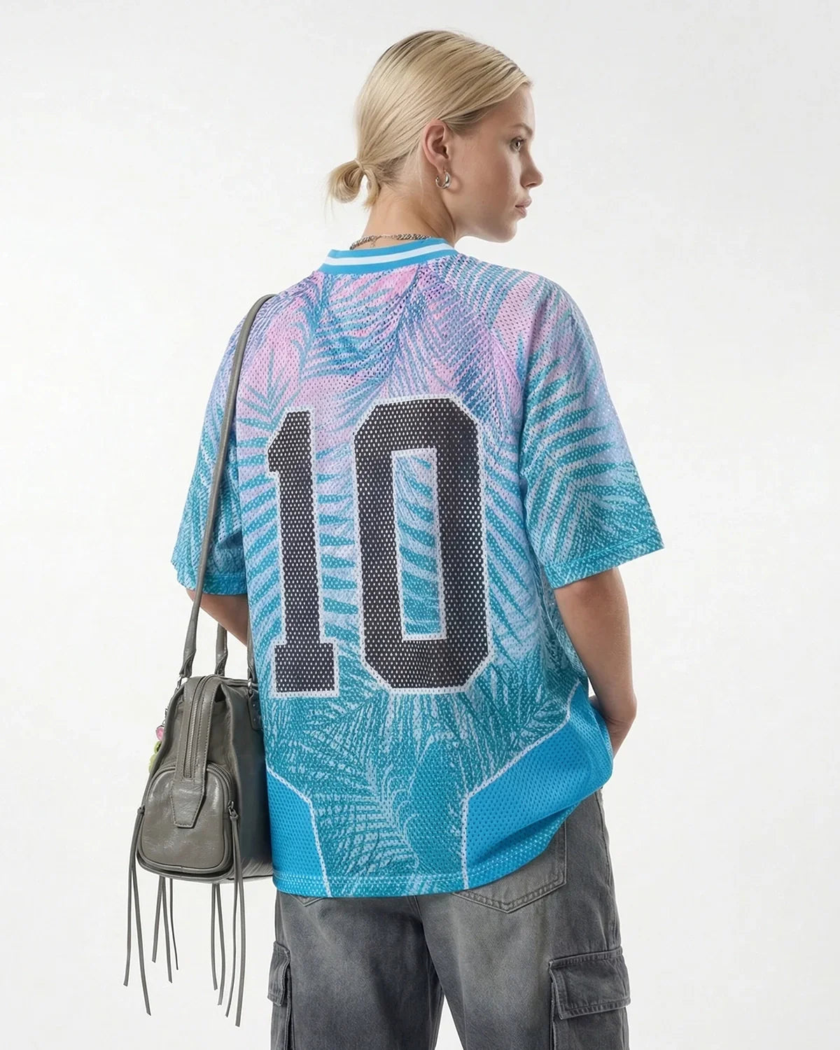 Oversized Mesh Football Jersey