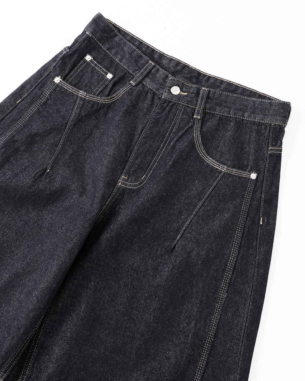 Raw Color Barrel Baggy Jeans