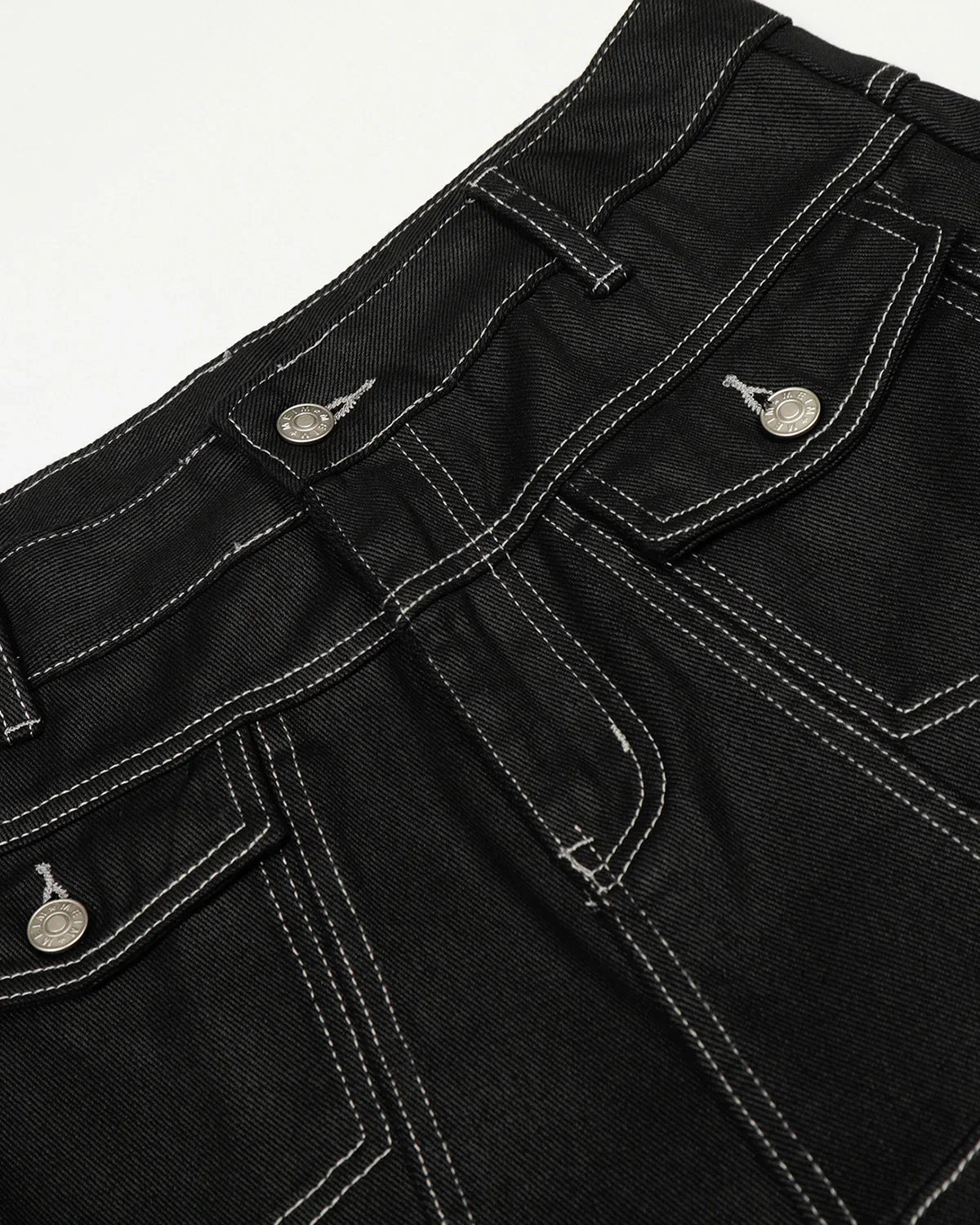 Letter Graphic Cargo Barrel Jeans