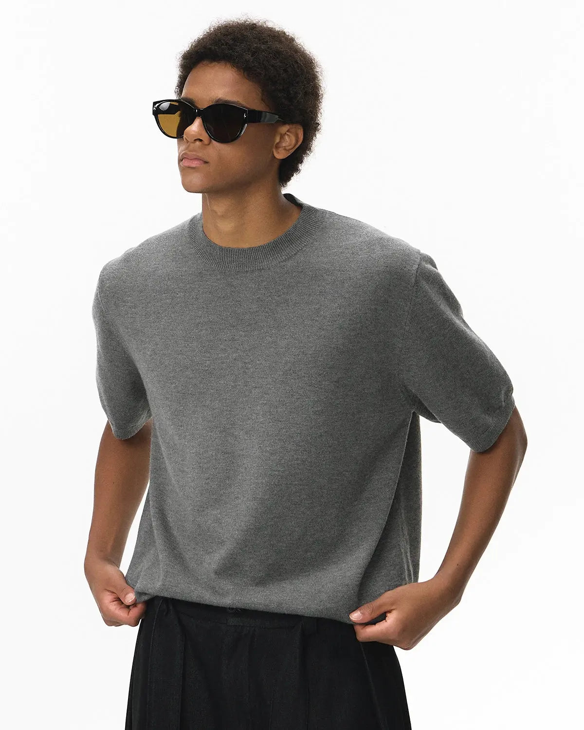 Knitwear Short-sleeved Crewneck Tee