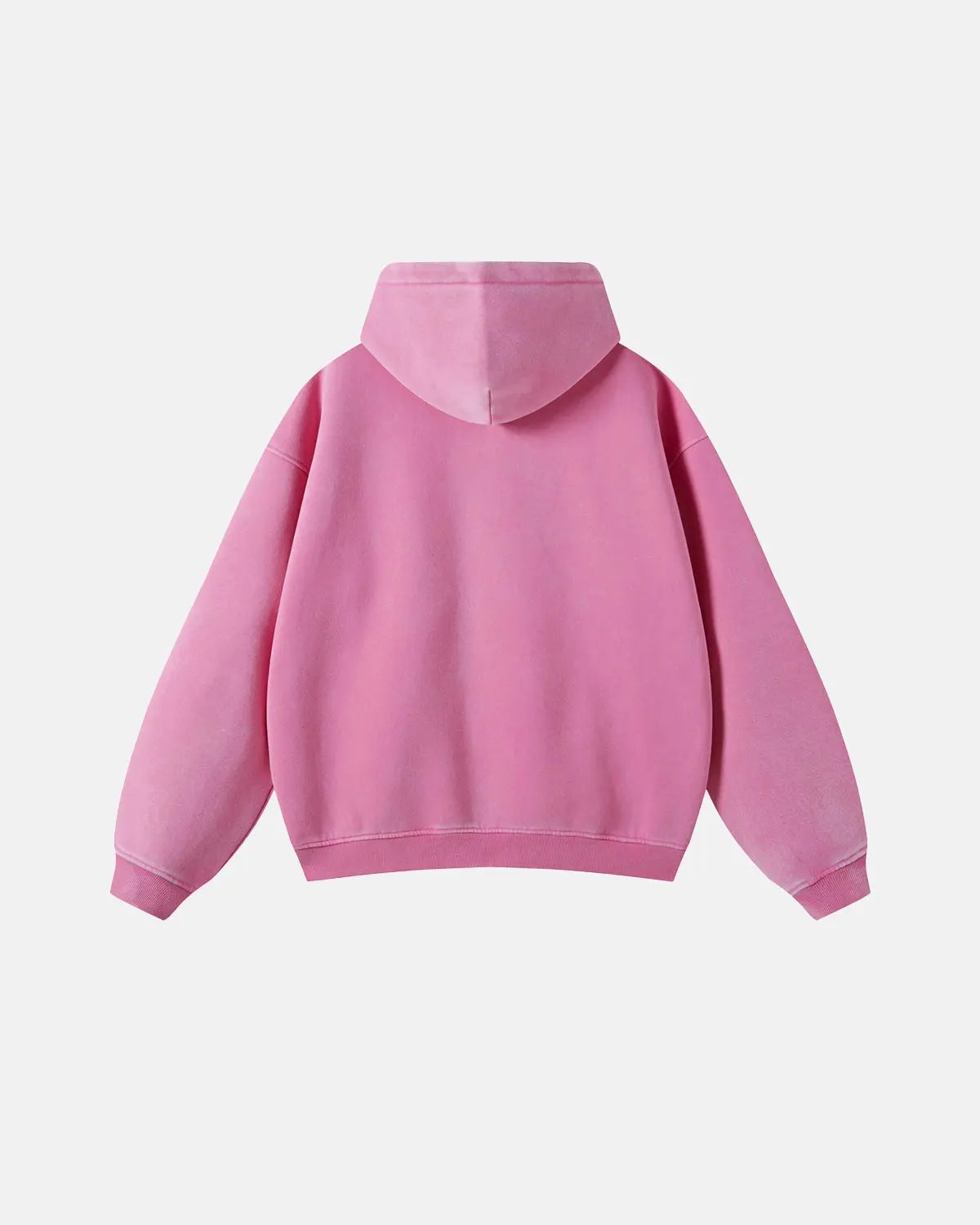 Washed Distressed Fleece Zip Up Hoodies