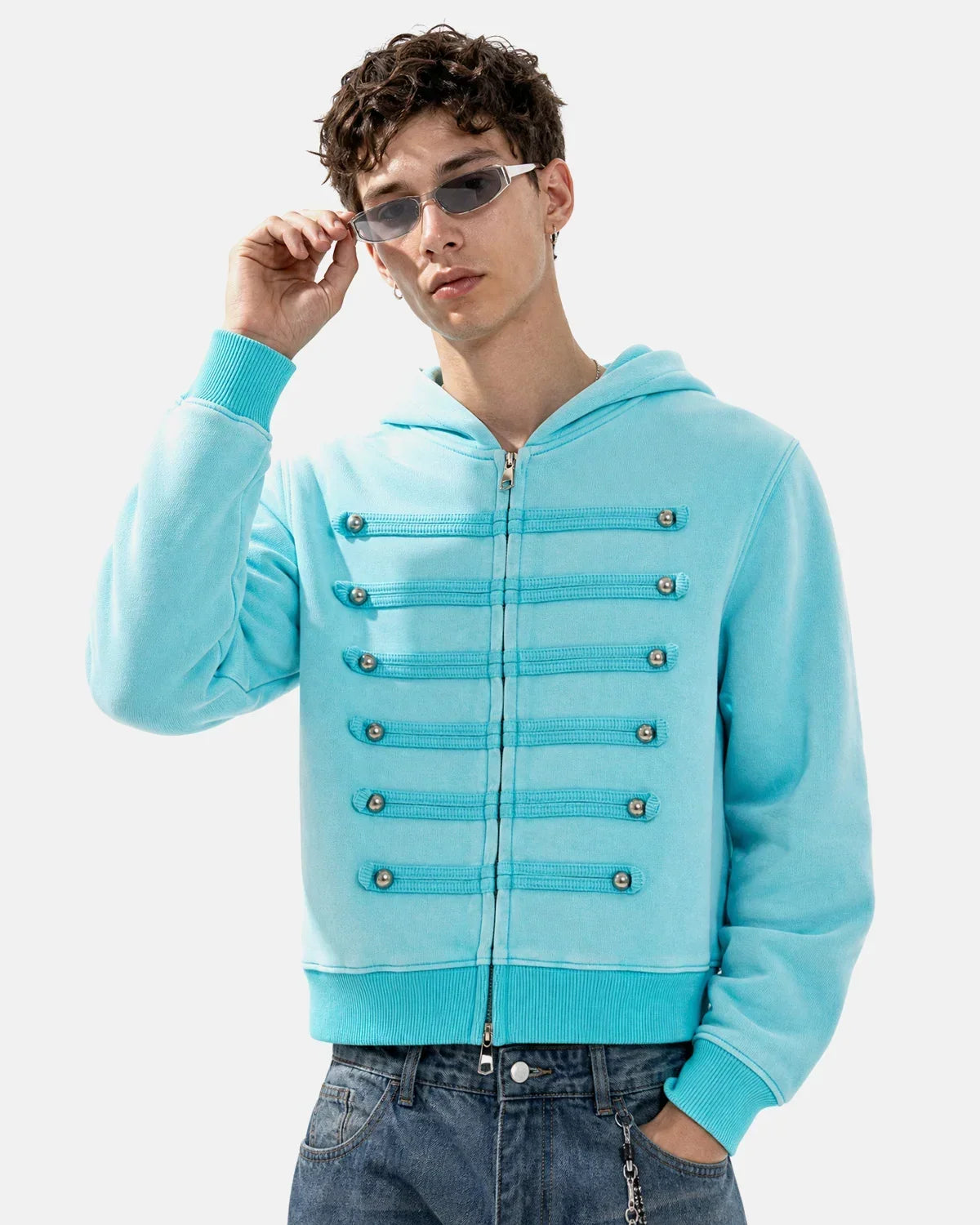 Military Style Zip Up Hoodie MADXMARX