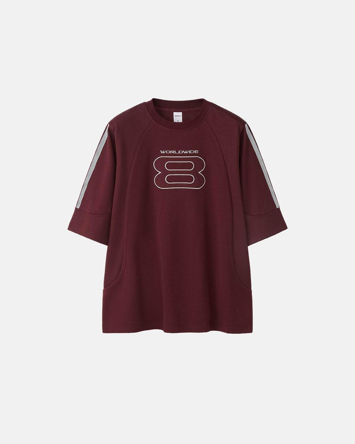 Sporty Patchwork Embroidery Tshirt