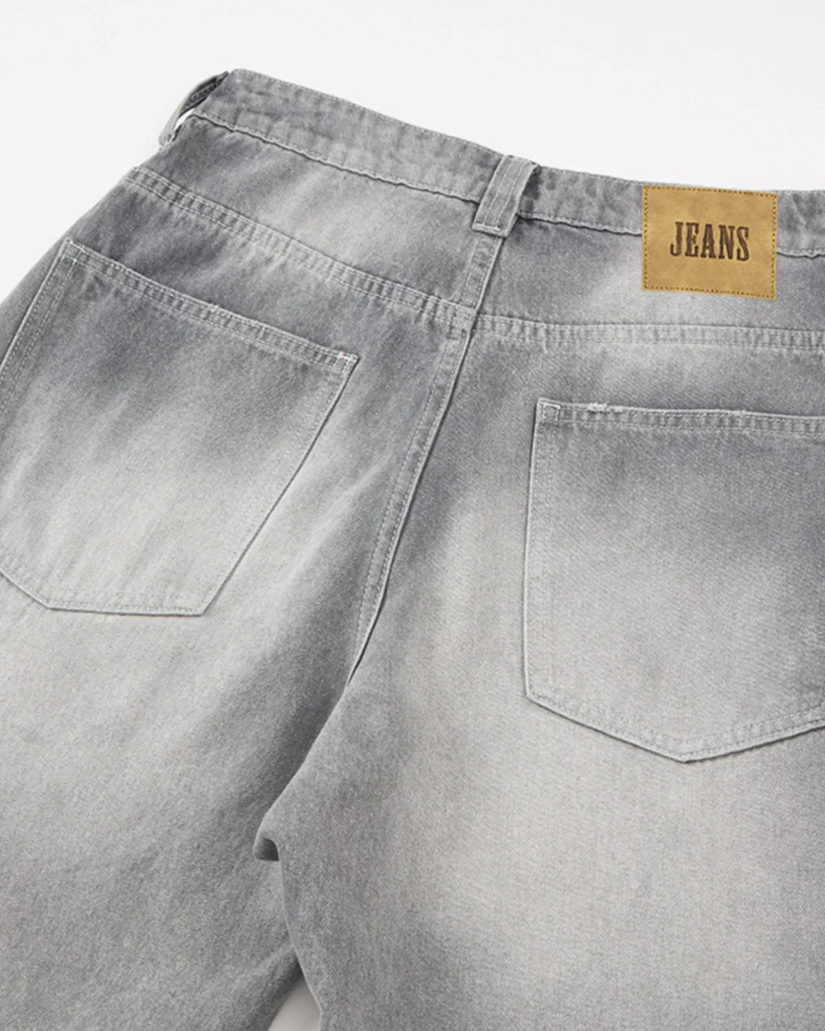 Blue Acid Wash Barrel Jeans