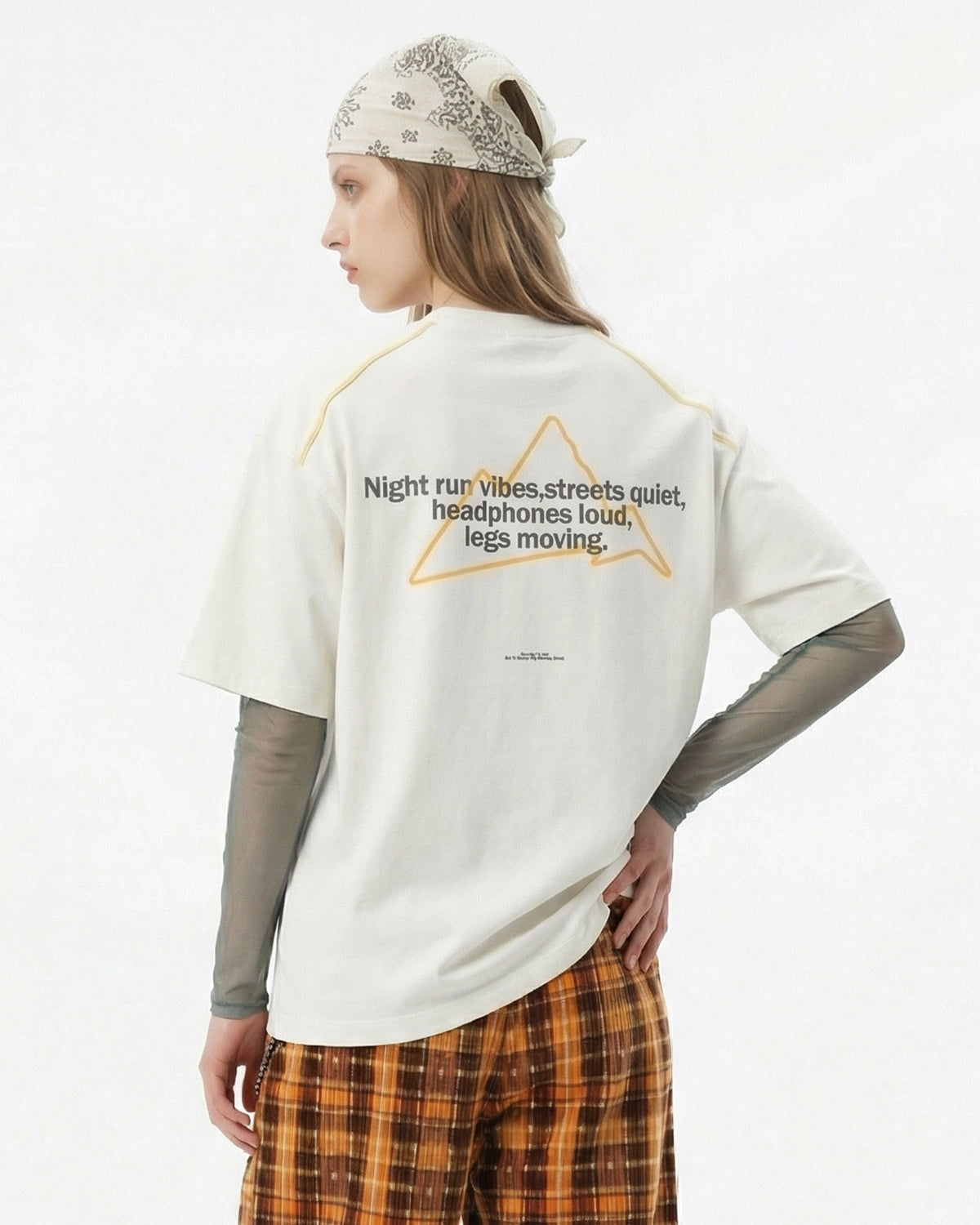 Glow-in-the-Dark Stitching Oversized T-Shirt