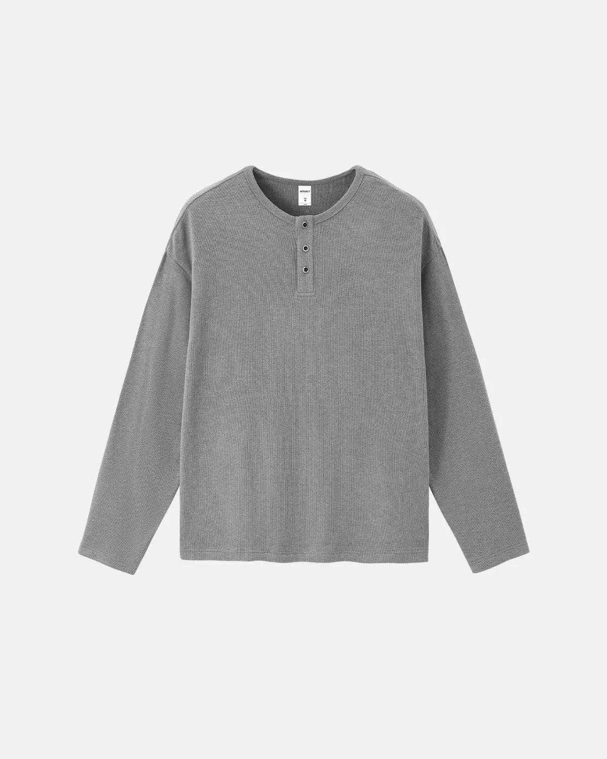 Henley Collar Long Sleeve Tees