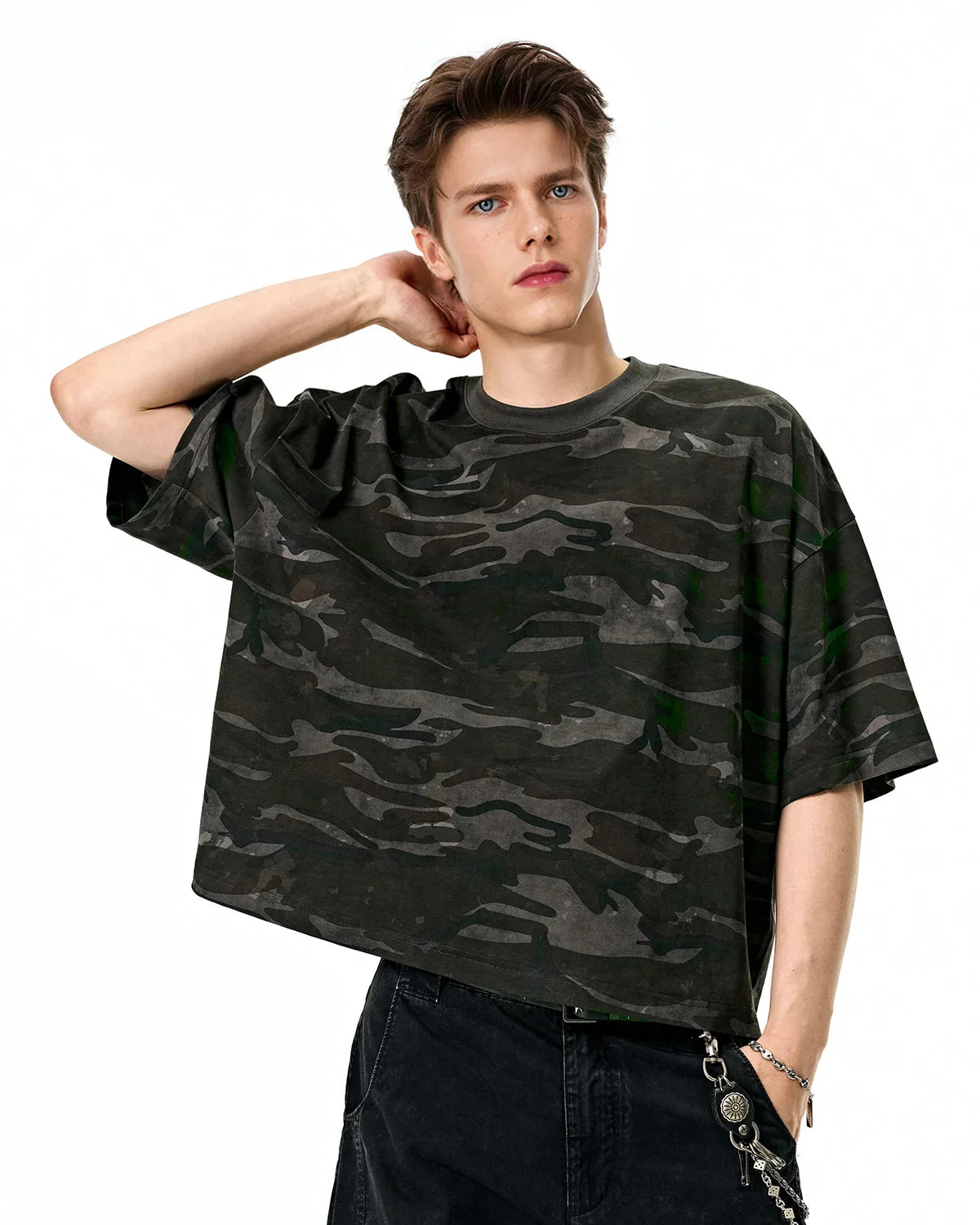 Camisetas holgadas de camuflaje