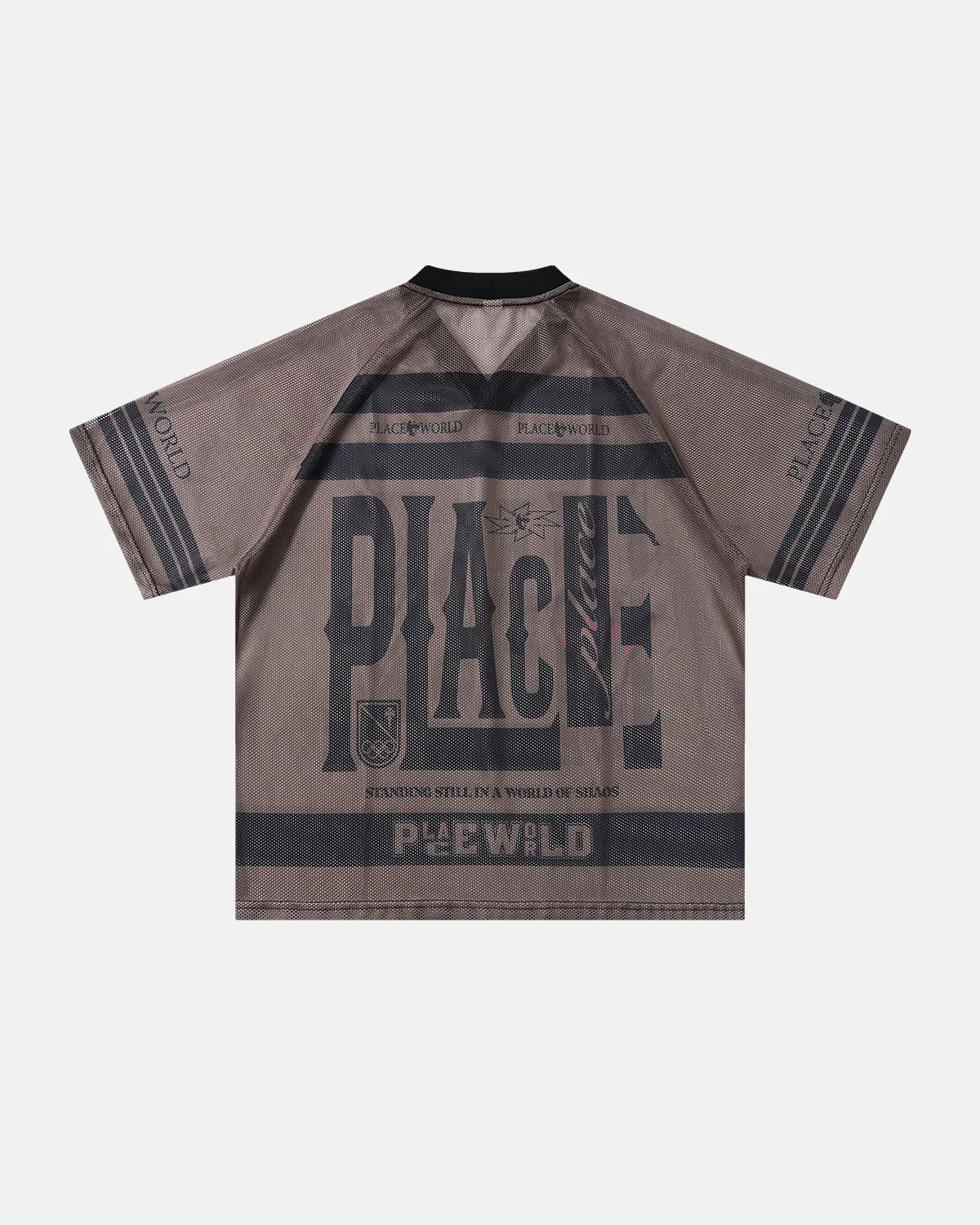 Oversized Letter Mesh Jersey