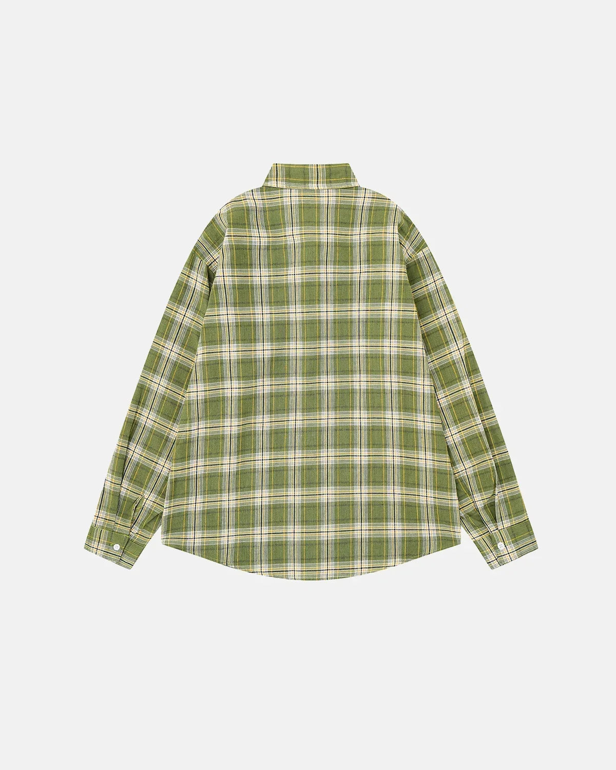 Abstract Line Plaid Shirt