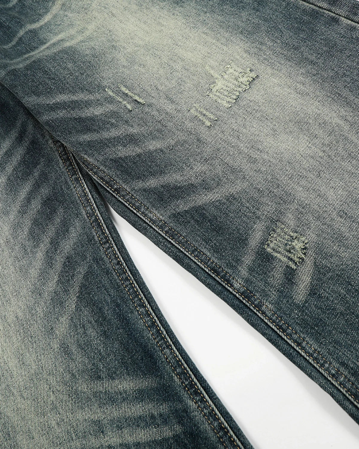 Acid Washed Ripped Baggy Barrel Jeans