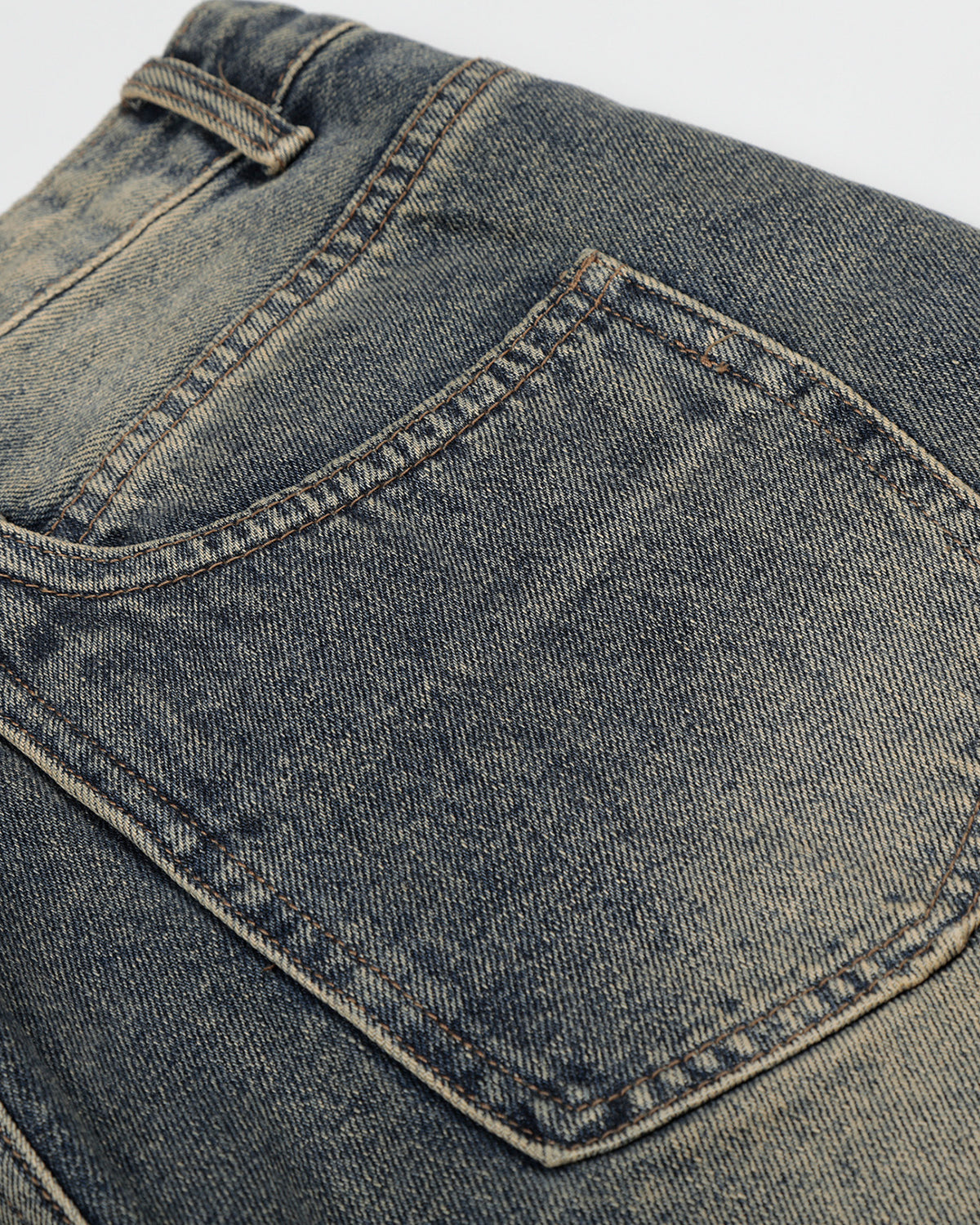 Cinch Back Buckle Acid Washed Jorts