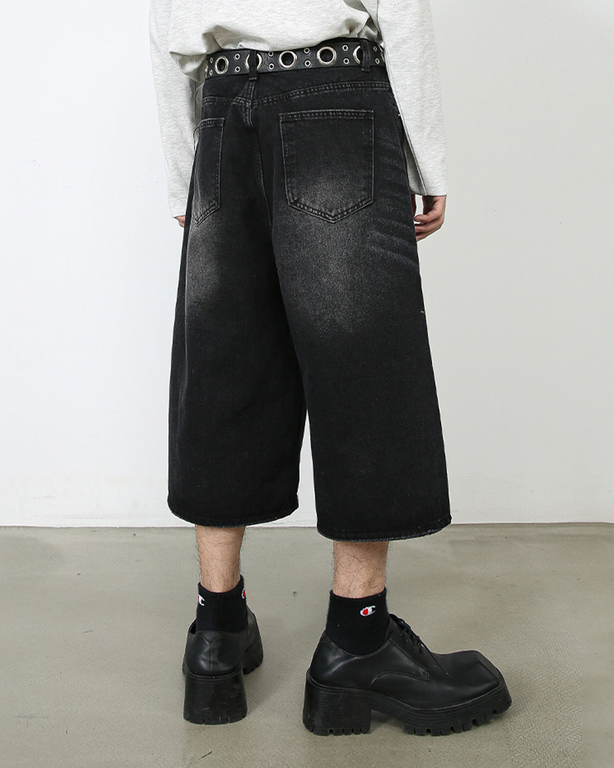 Washed Baggy Denim Jorts