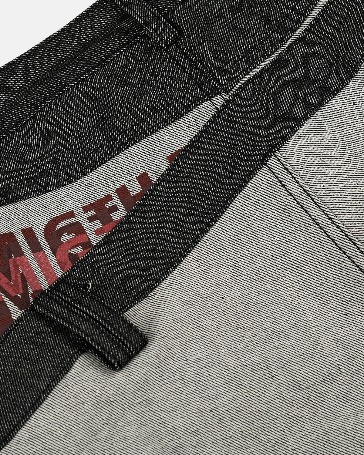 Asymmetric Double Waist Baggy Jeans
