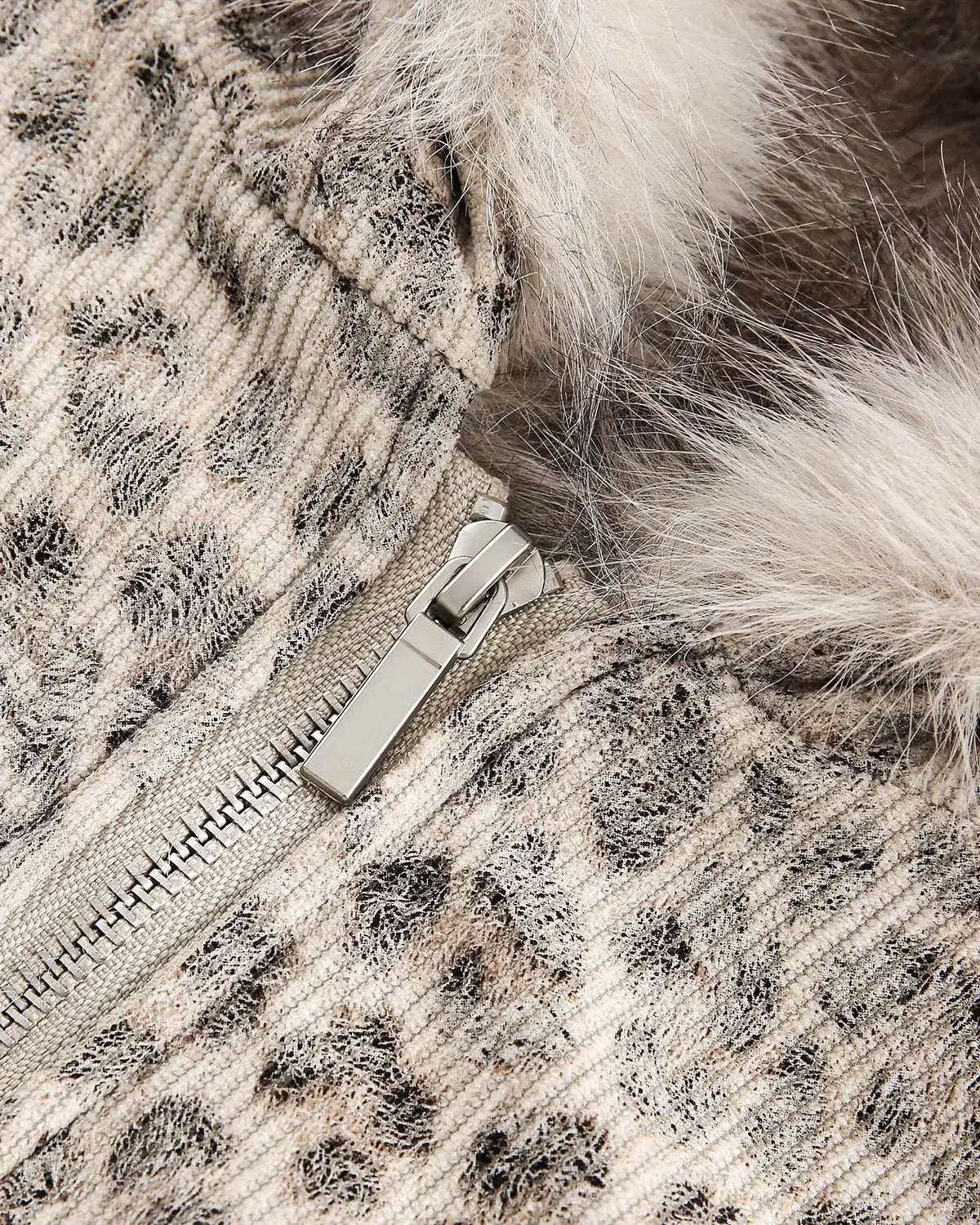 Leopard Faux Fur Lined Bomber Jacket MADXMARX