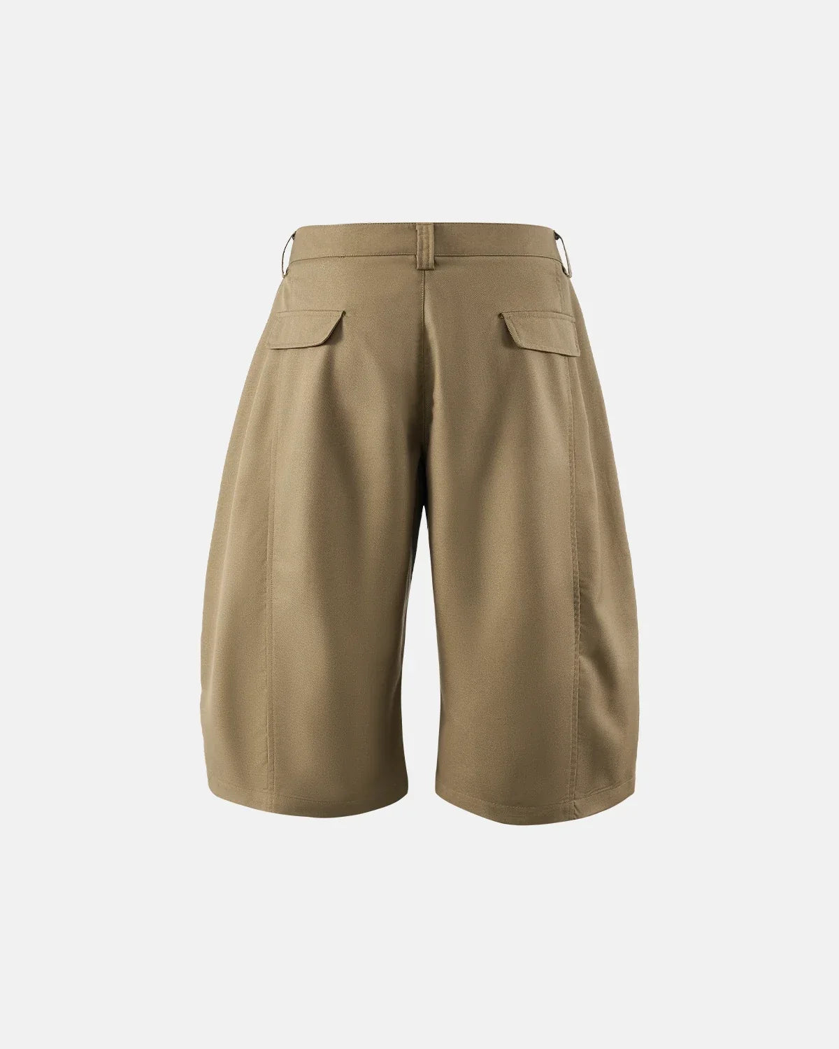Pleated Barrel Tailored Bermuda Shorts