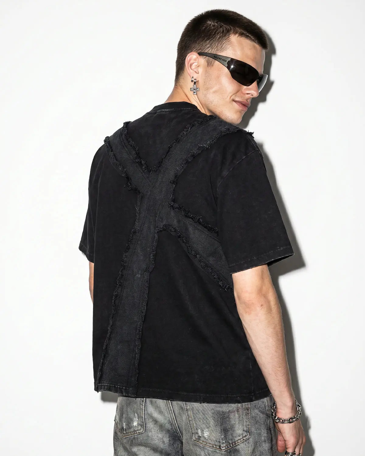 Deconstructed Cross Washed T-Shirt