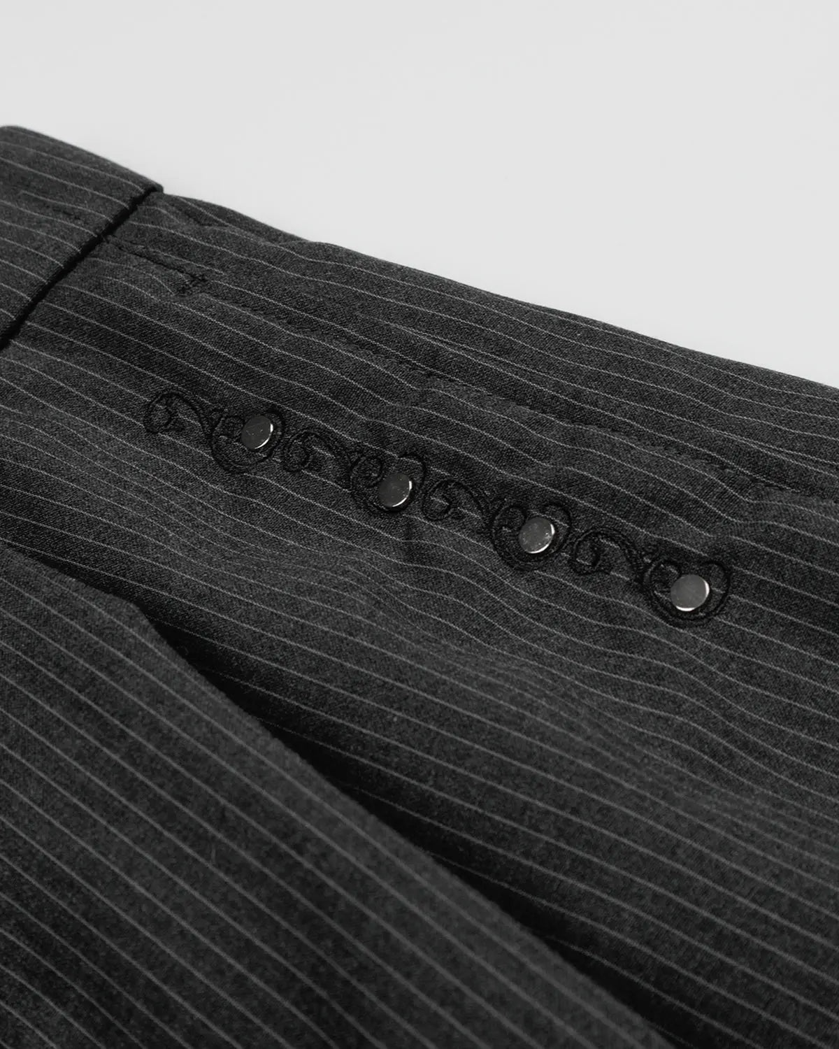 Pinstripe Stud Detail Tailored Shorts