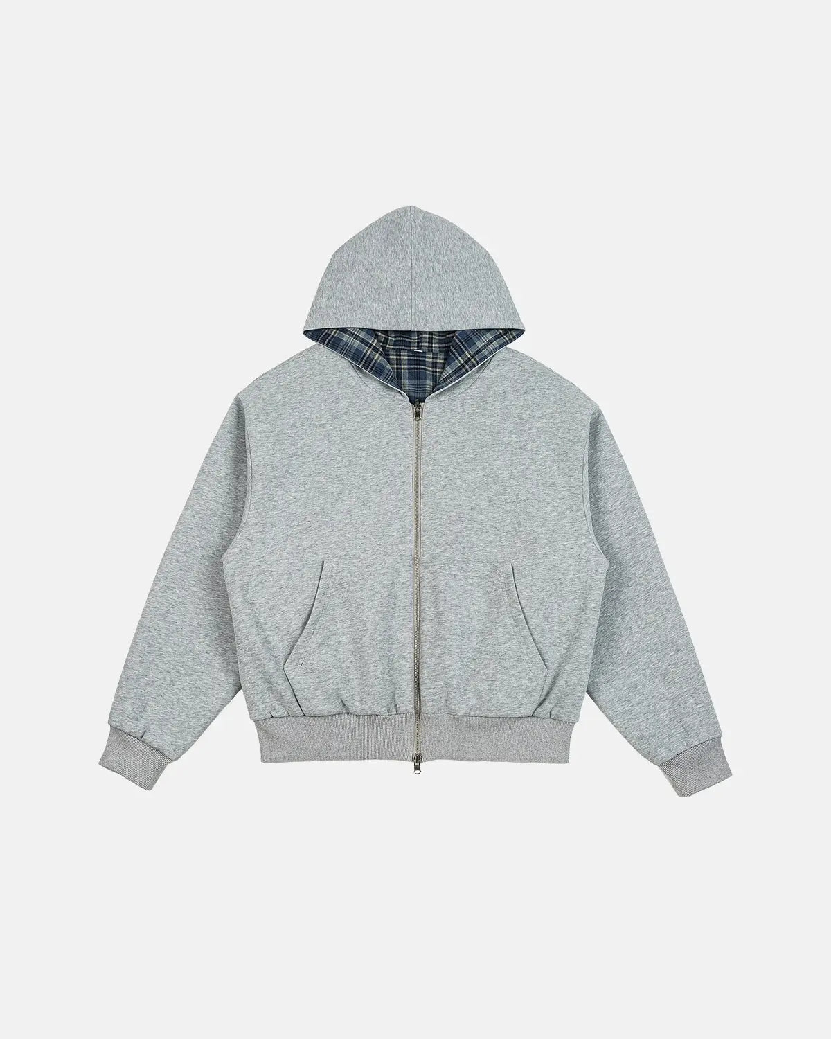 Reversible Plaid Cropped Hoodies