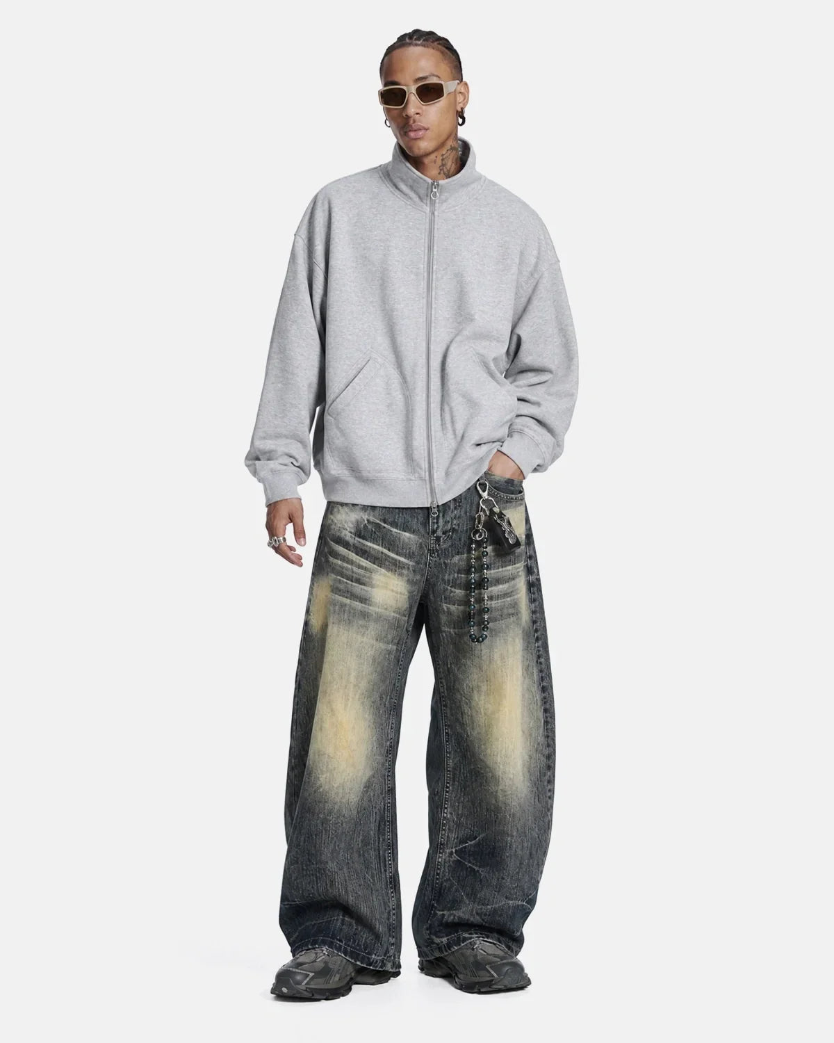 Polar Fleece High Neck Zip Up Jacket