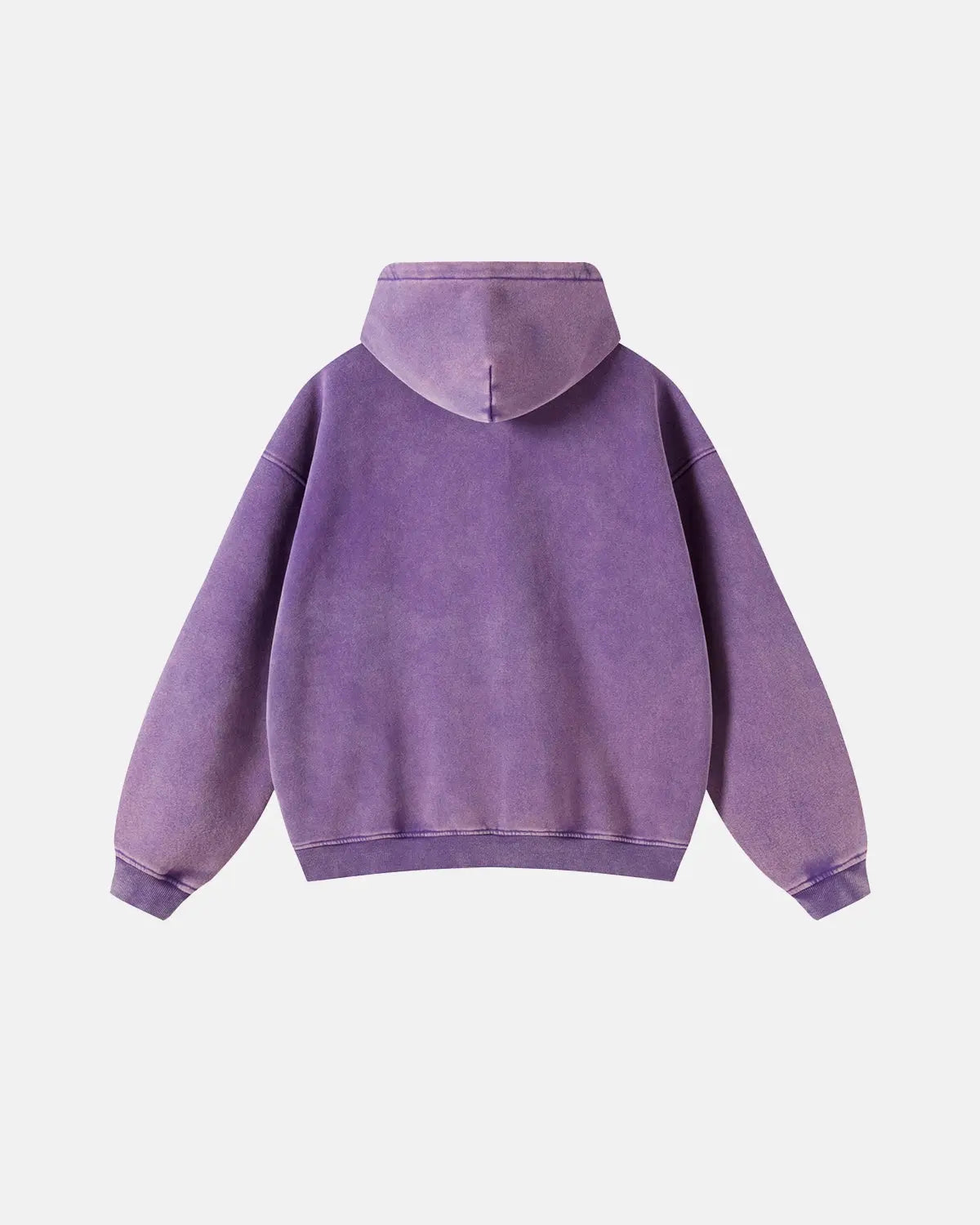 Washed Distressed Fleece Zip Up Hoodies