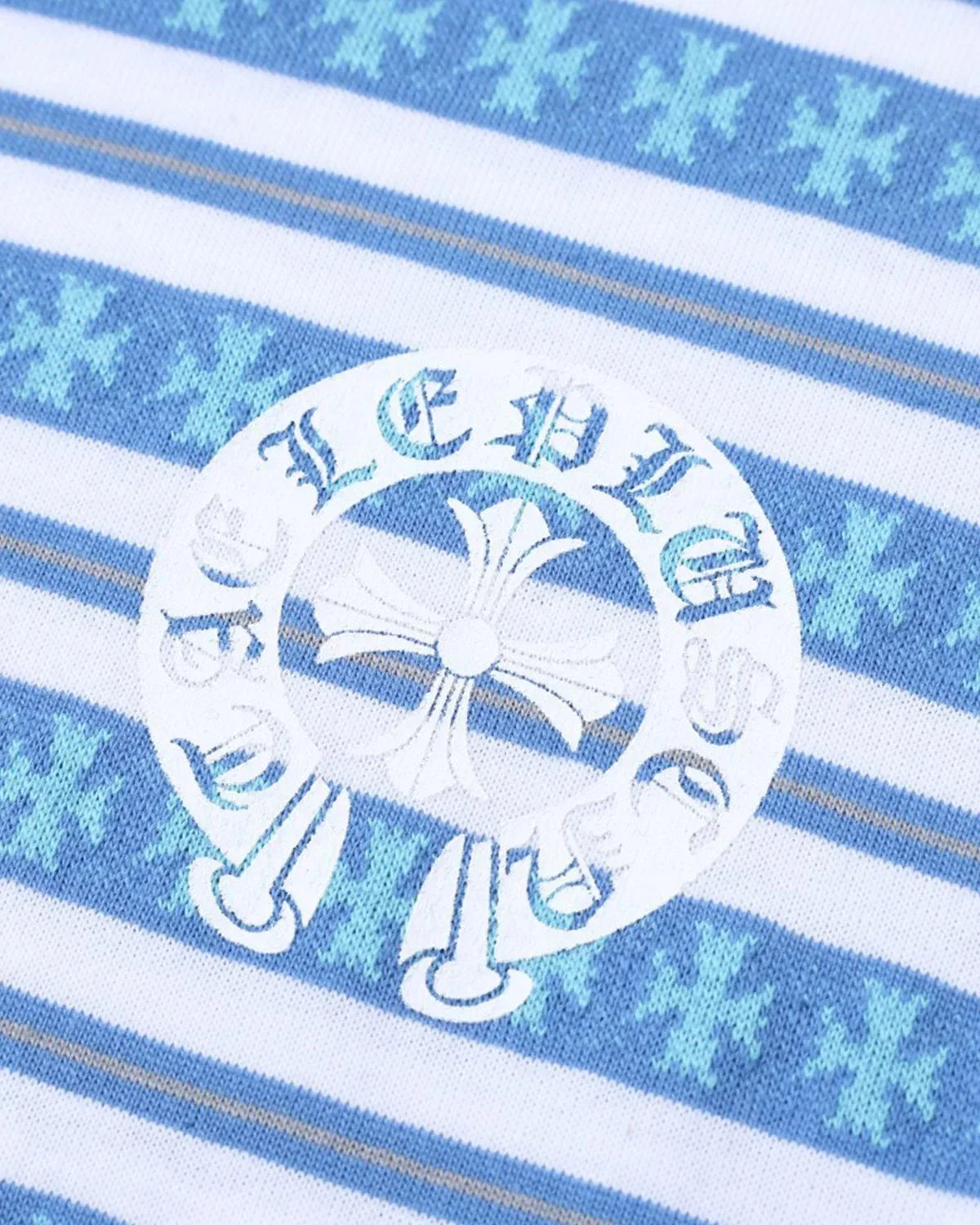 Cross Graphic Striped Polo Shirt