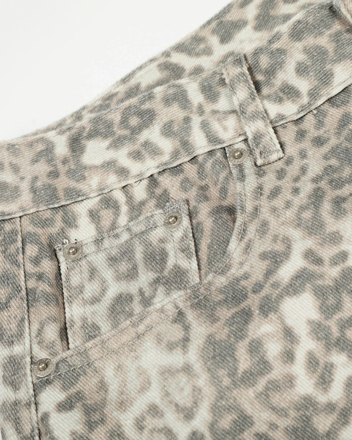 Leopard Pattern Cargo Barrel Pants