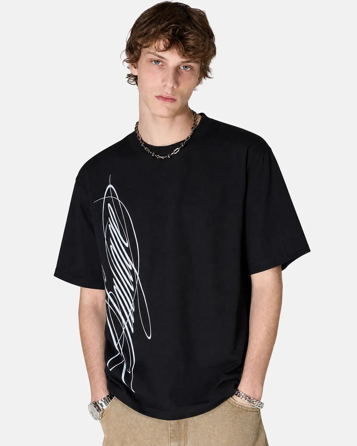 Script Graphic Oversized T-Shirt