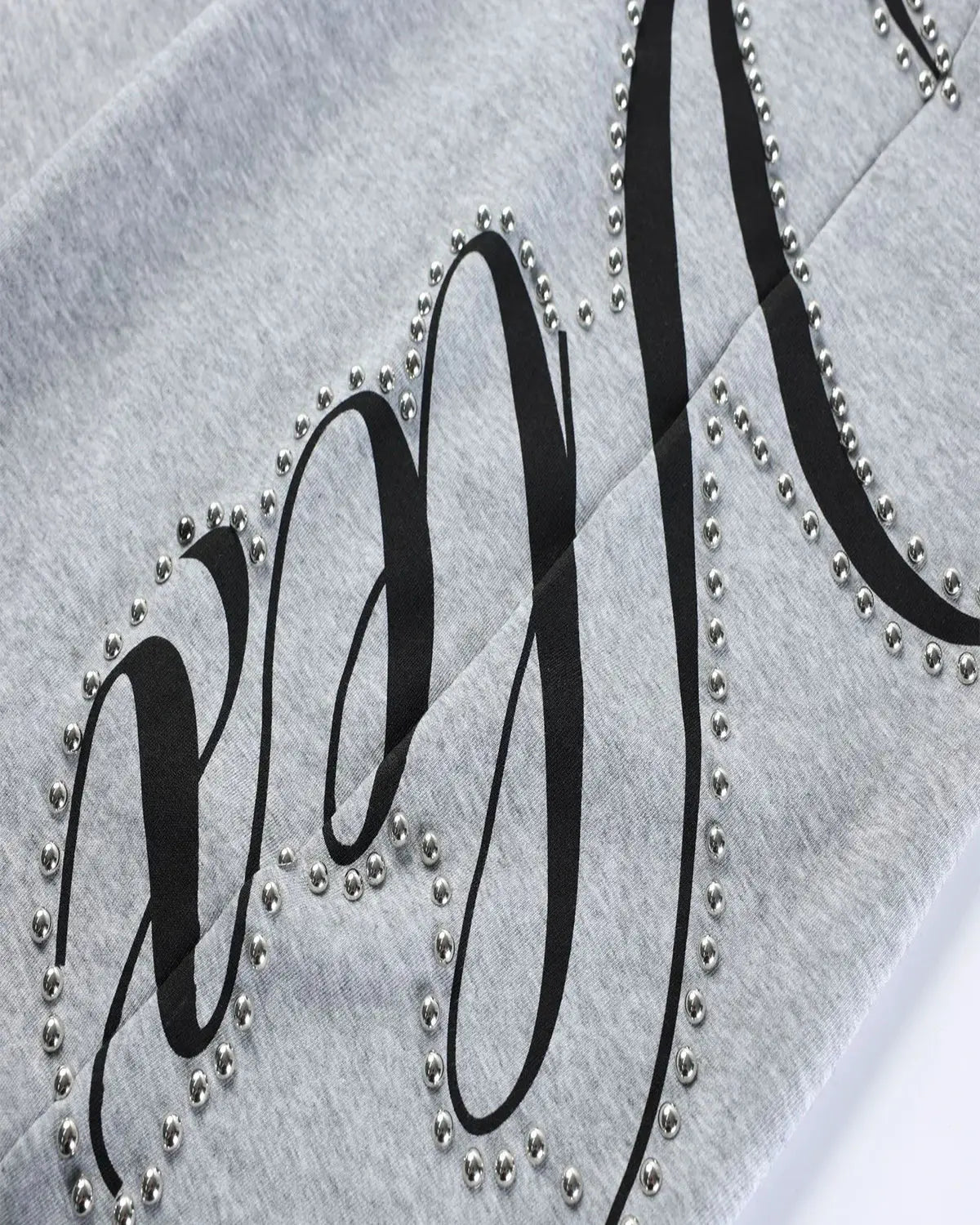 Rhinestone Script Baggy Sweatpants