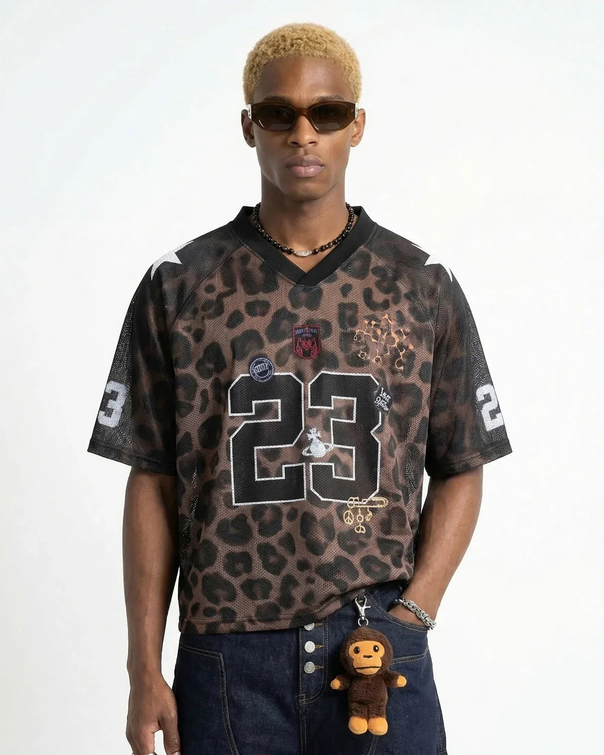Number 23 Leopard Mesh Jersey