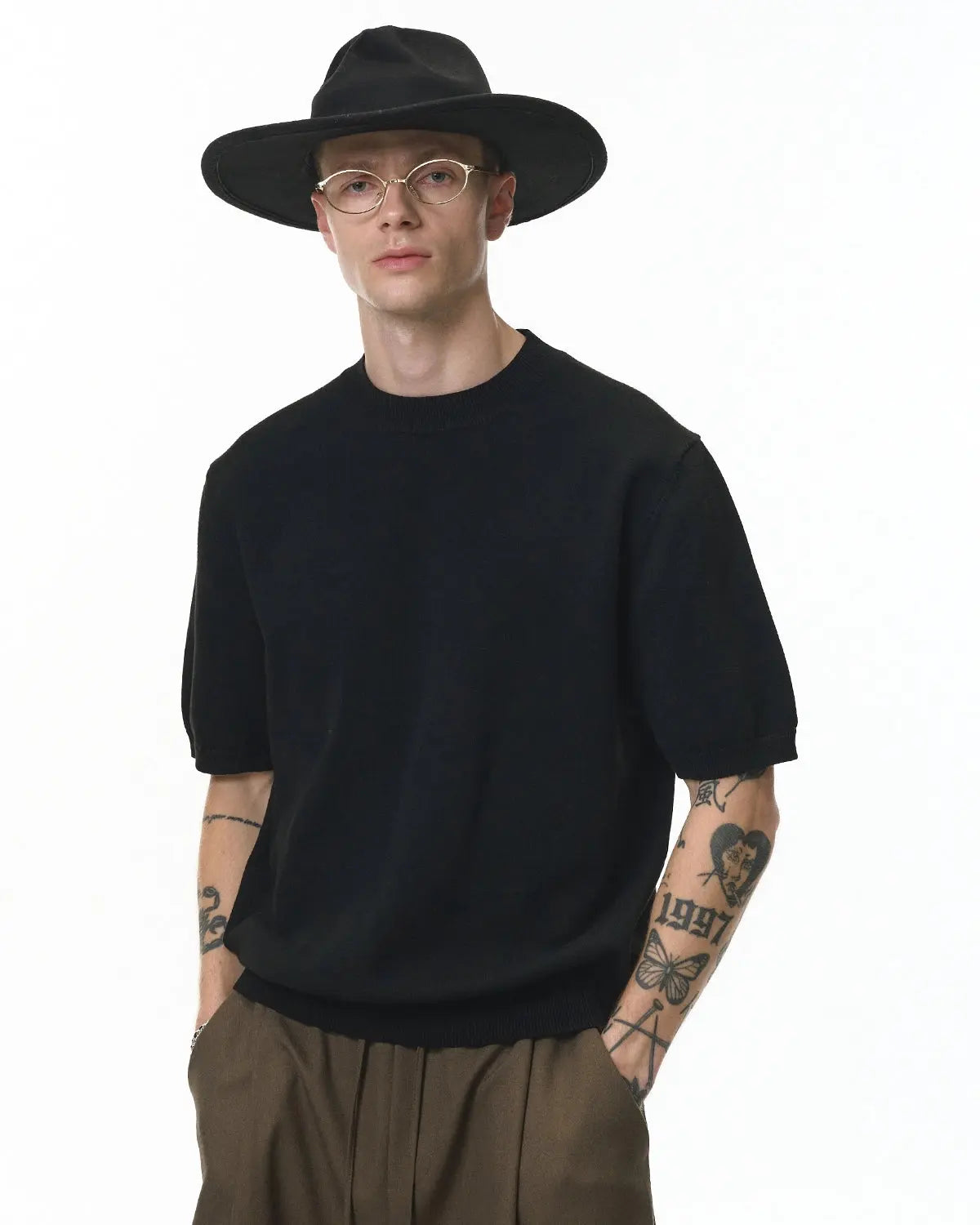 Knitwear Short-sleeved Crewneck Tee