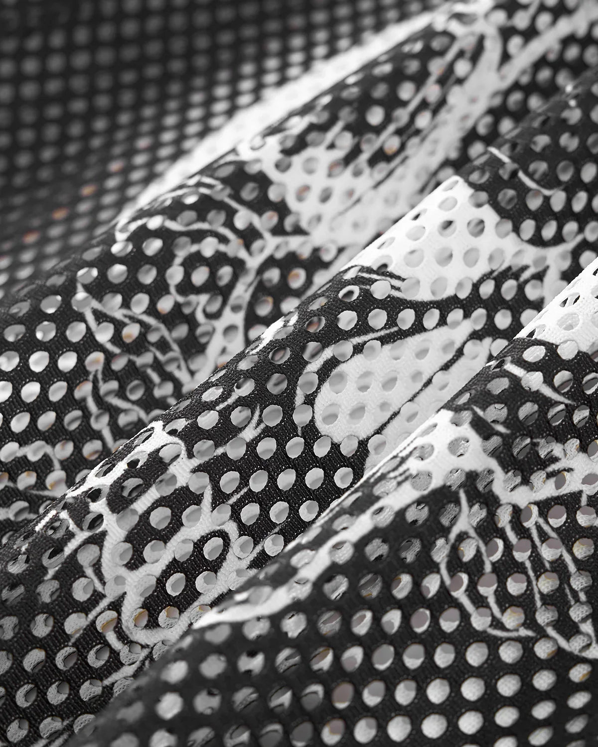 Mesh Skeleton Print Long Sleeve Tee