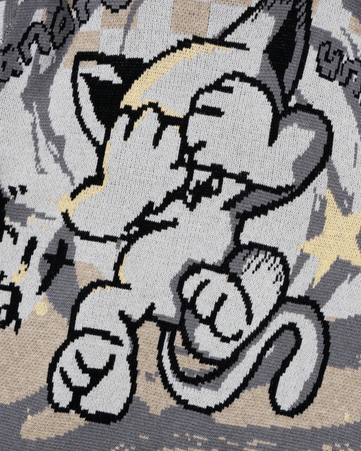 Comic Graphic Crew Neck Knit Sweater