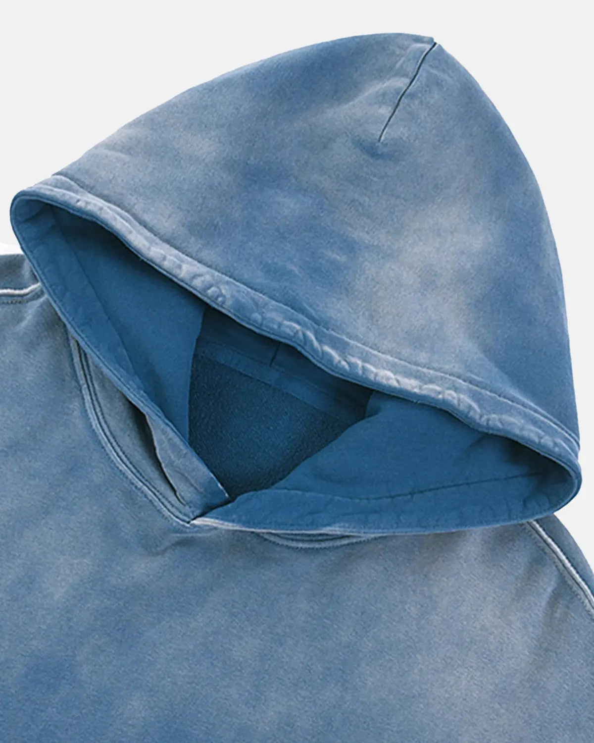 Blue Acid Wash Oversized Hoodie