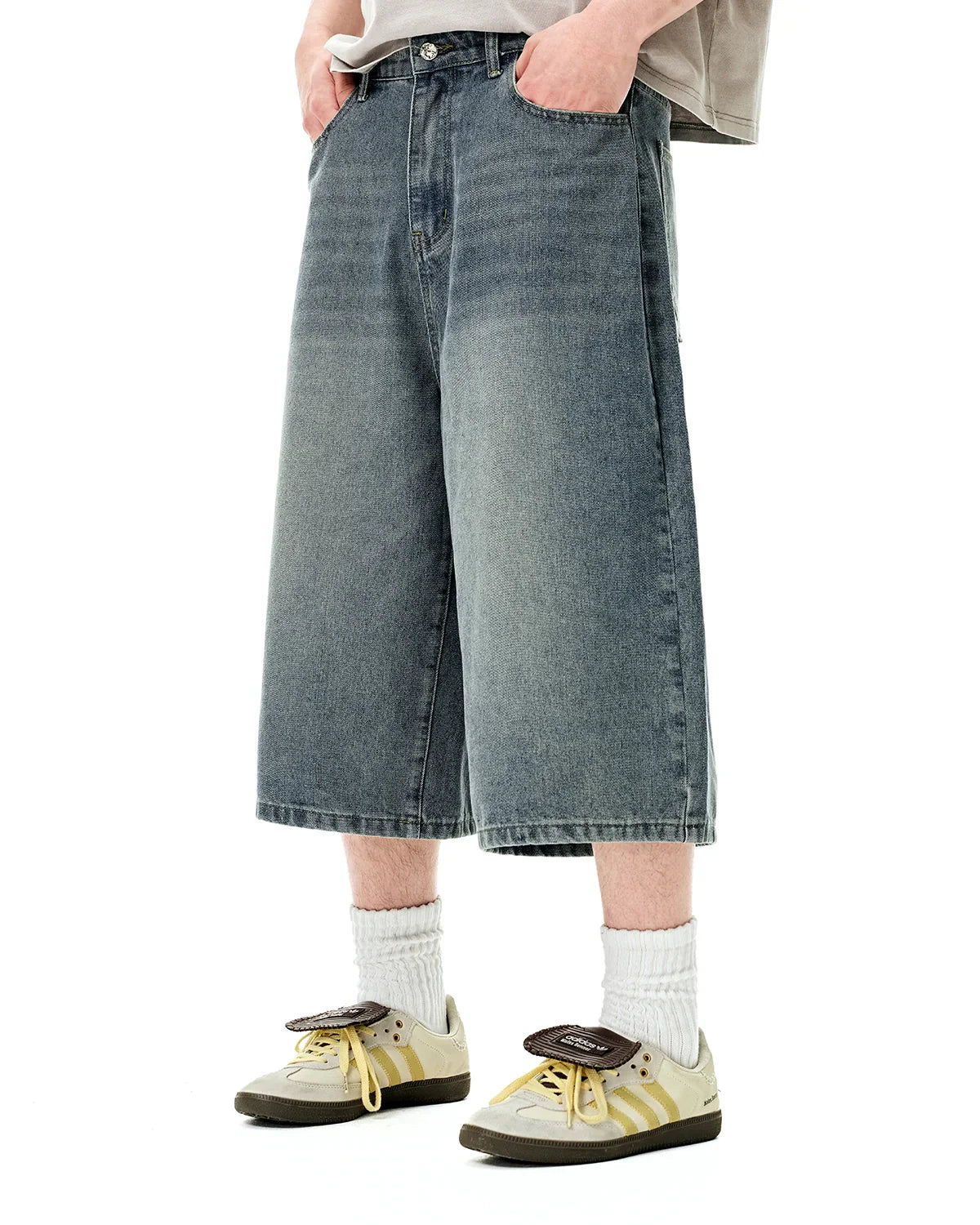Washed Baggy Longline Jorts