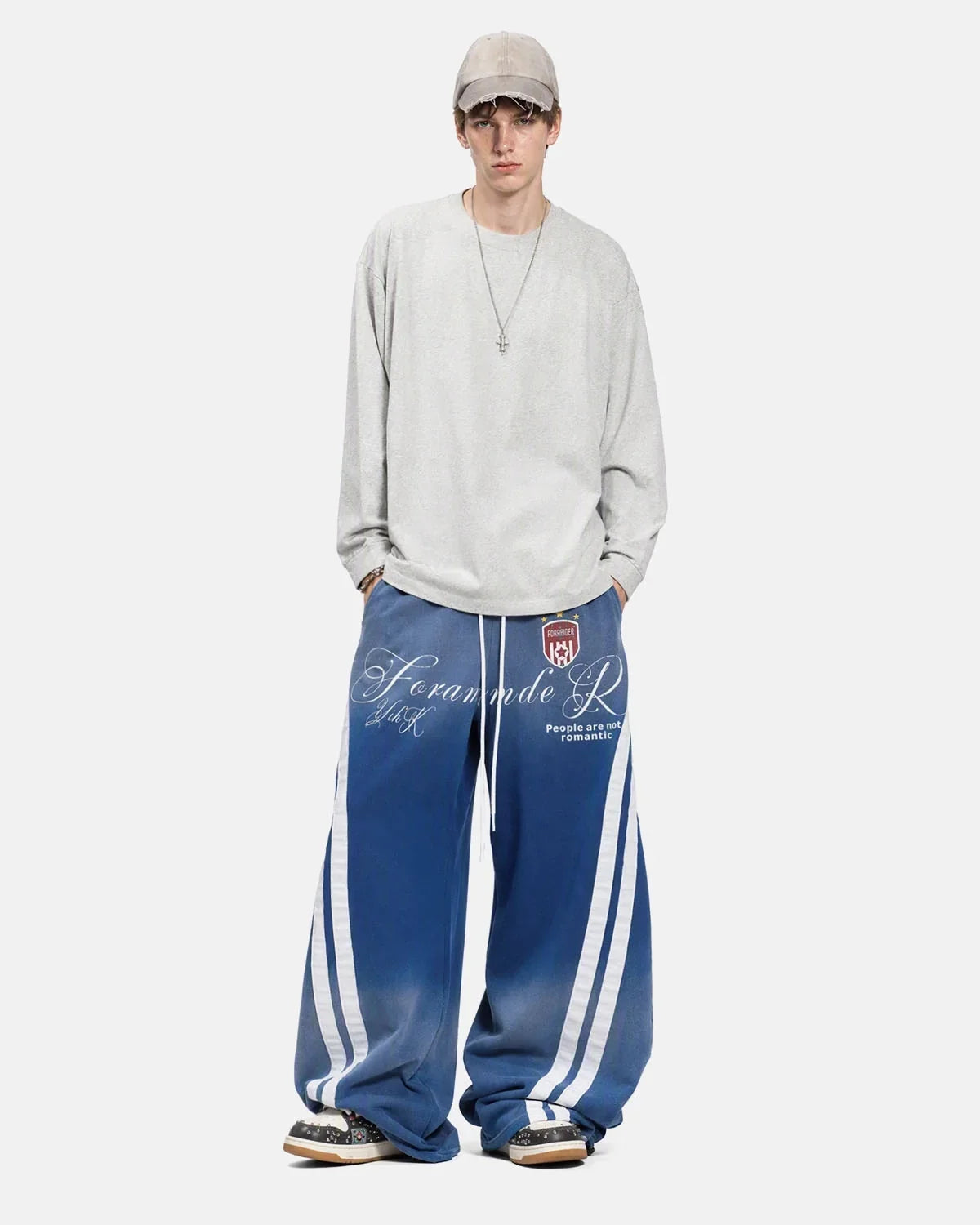 Washed Stripe Barrel Sweatpants