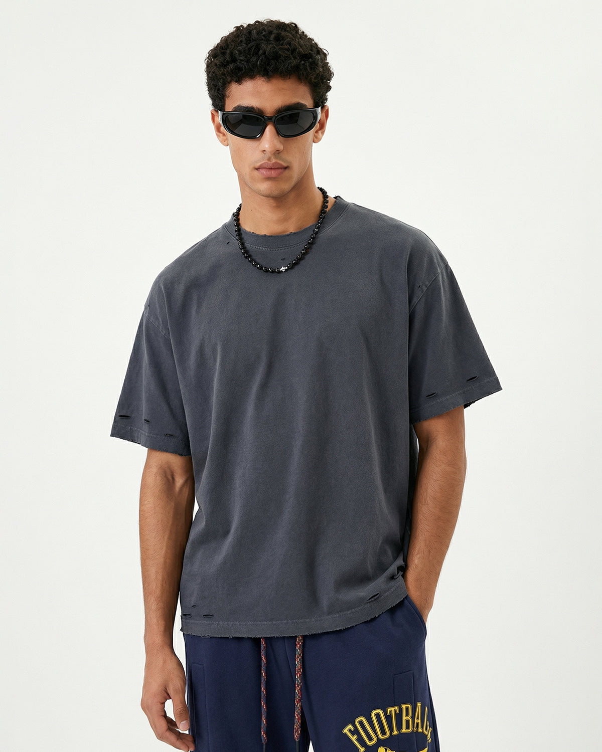 Ripped Distressed Washed Oversized T-Shirt