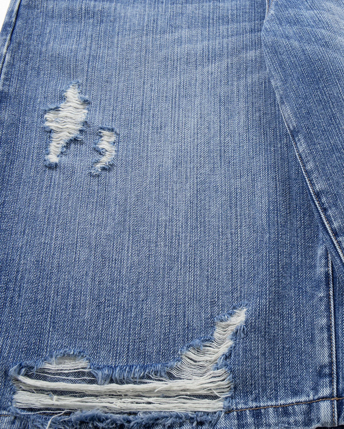 Cinch Back Distressed Denim Jorts