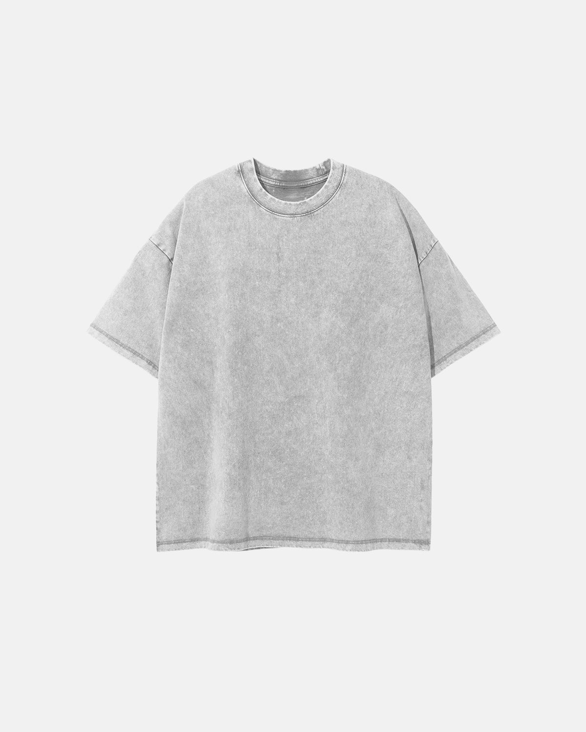 T-shirt délavé col montant