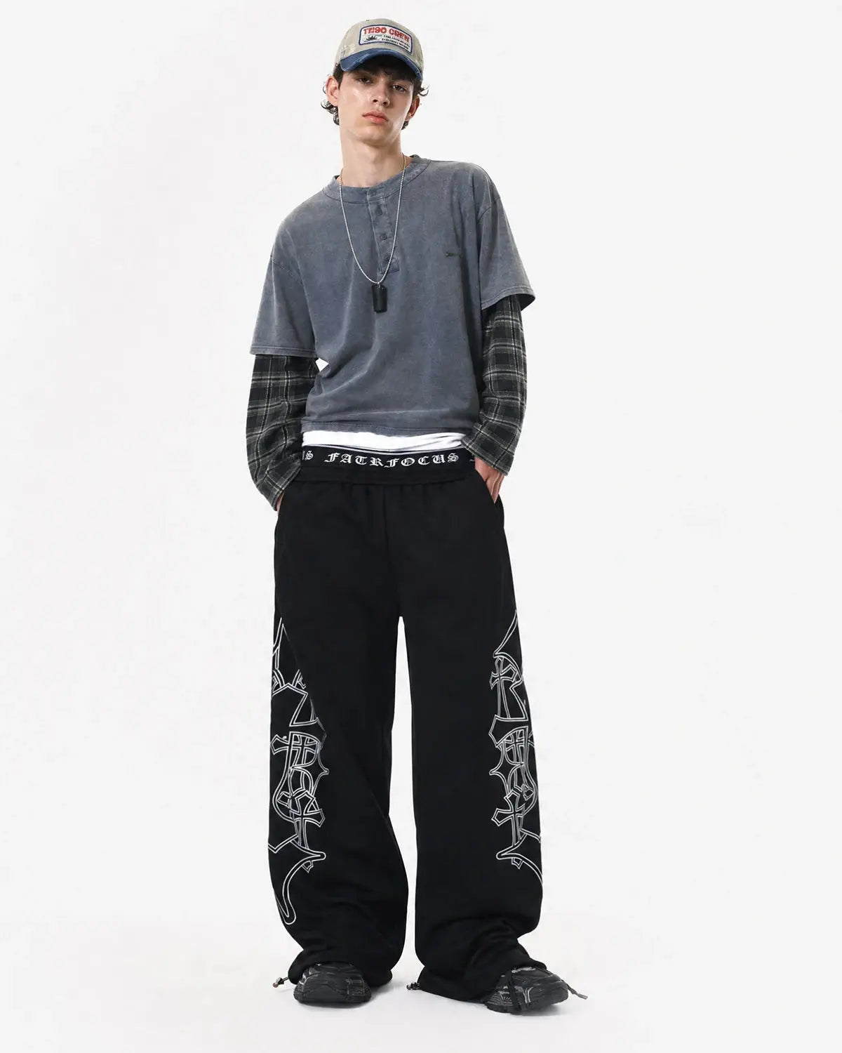 Gothic Layered Baggy Sweatpants