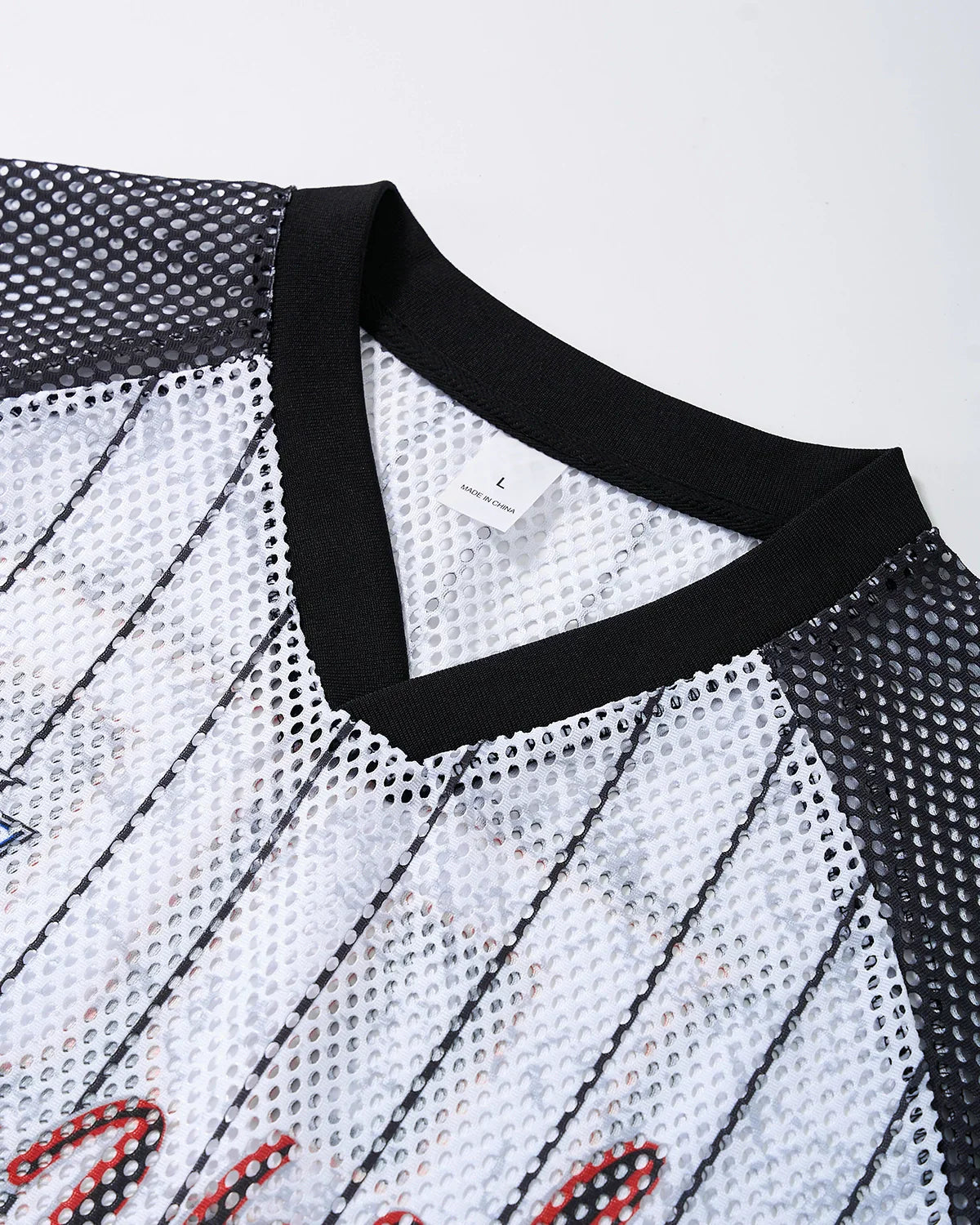 Pinstripe Colorblock Mesh Jersey