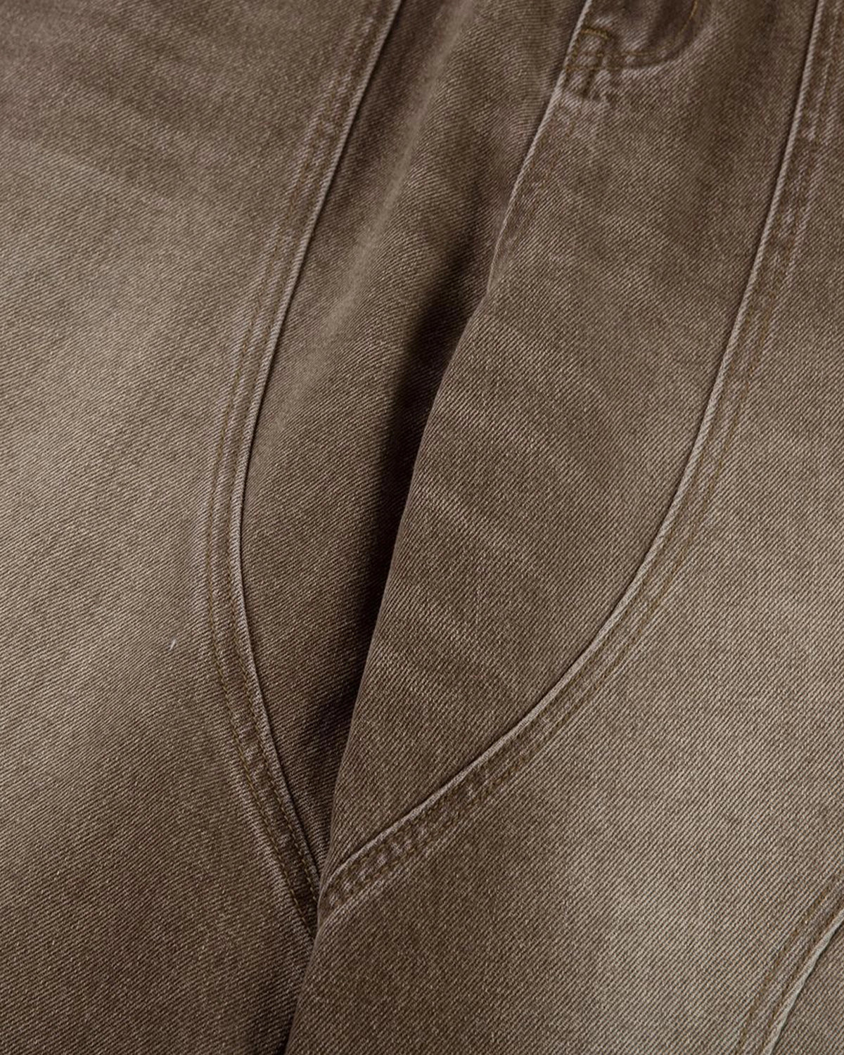 Brown Acid Wash Barrel Jeans