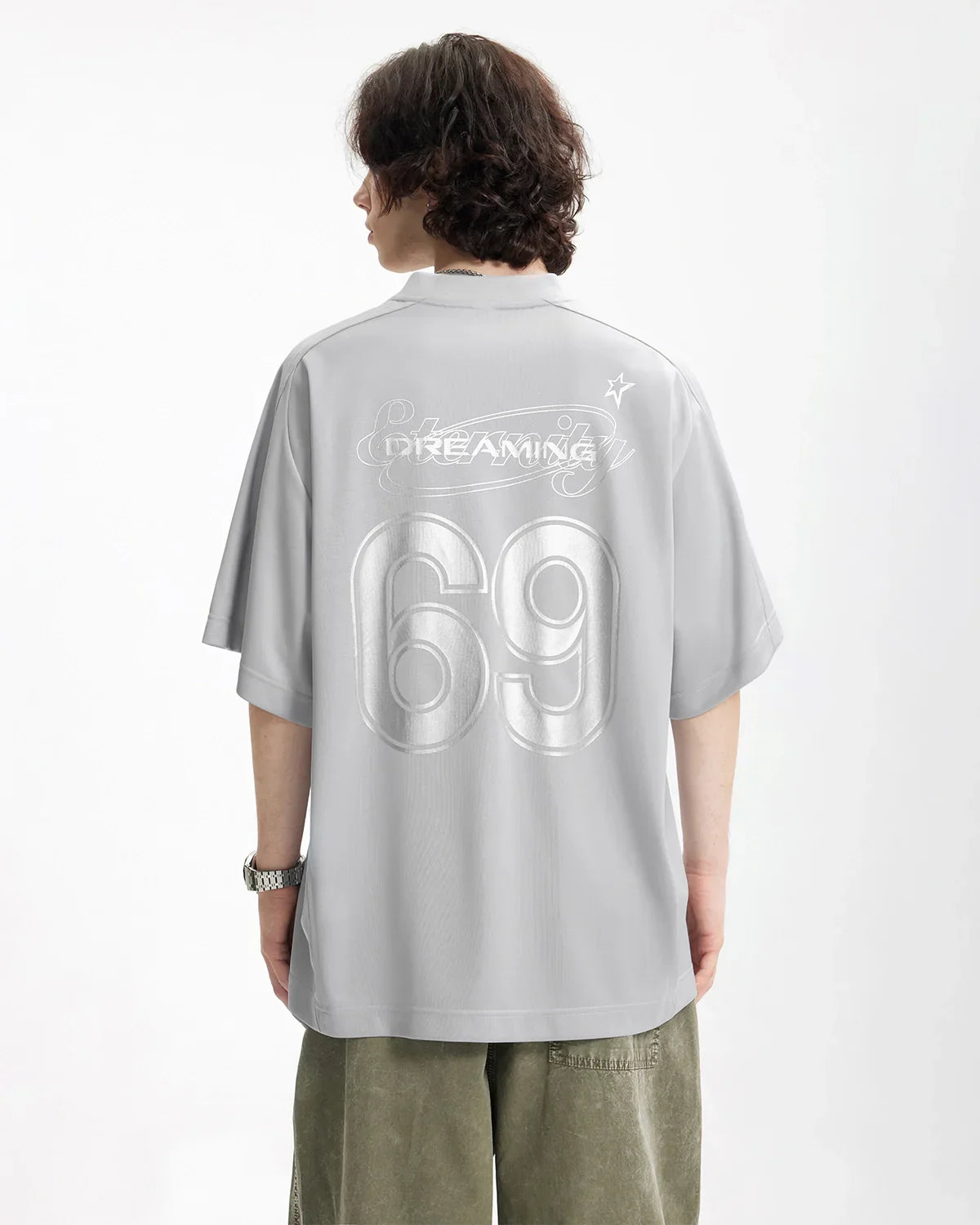 Maillot de sport imprimé effet métallisé