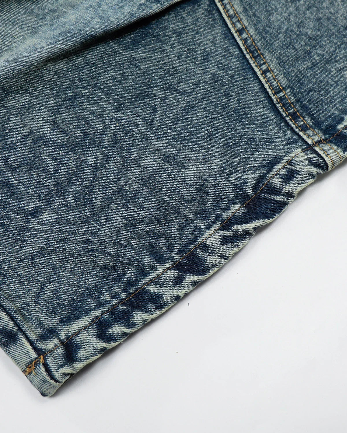 Studded Washed Long Baggy Jorts