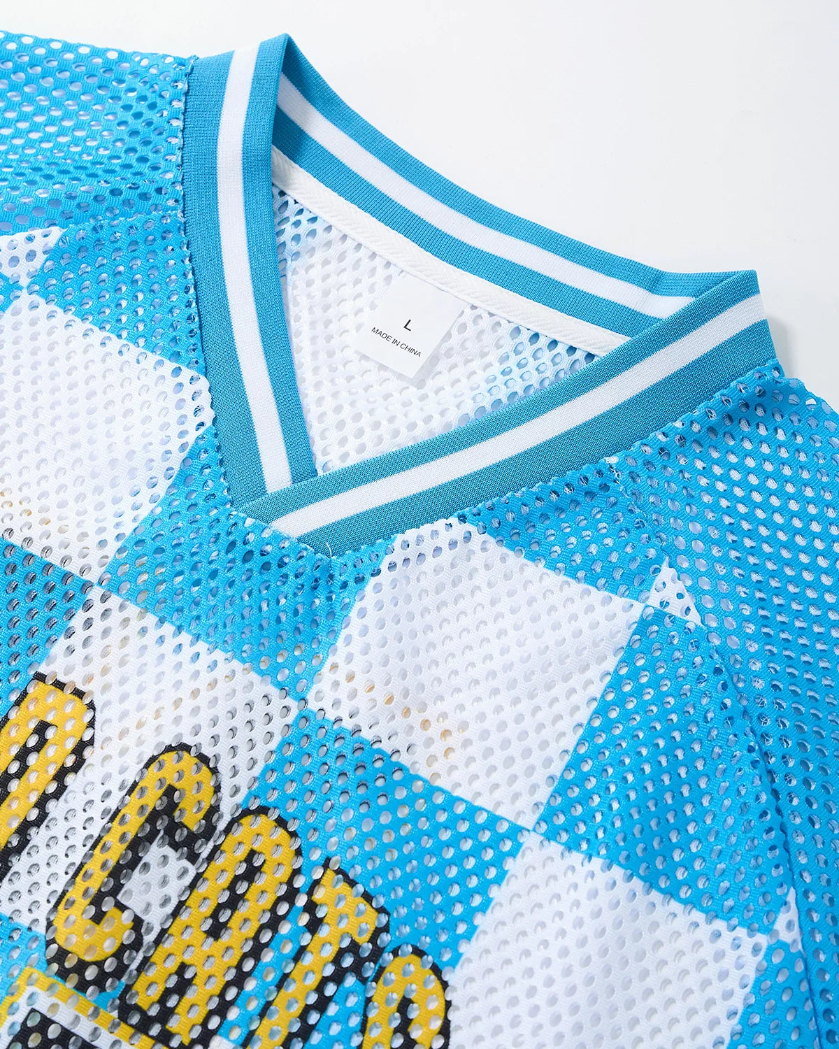 Varsity Checkerboard Mesh Jersey